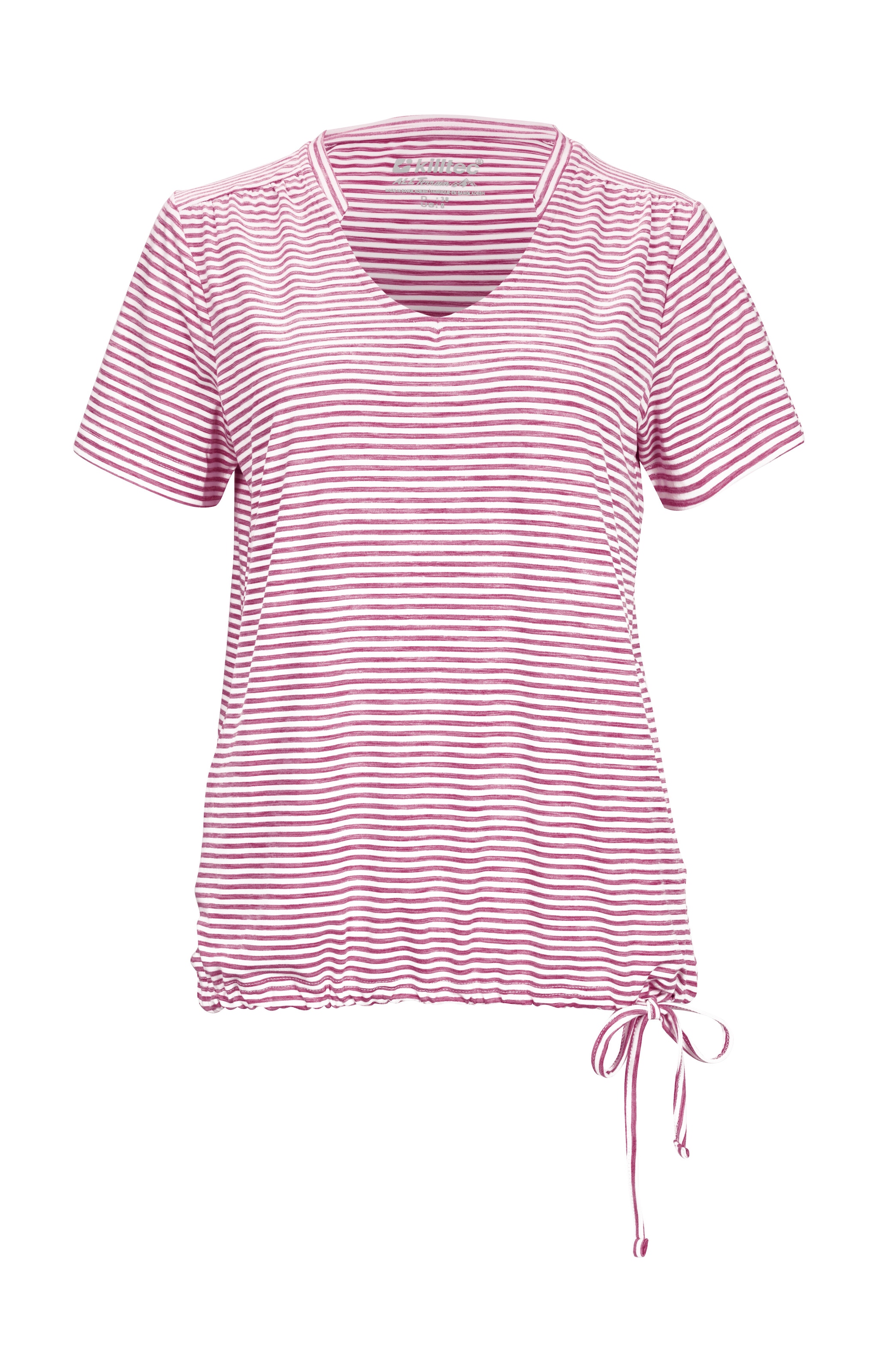 Killtec T-Shirt »WMN TSHRT F« Gestreiftes, schnelltrocknendes Funktionsshirt mit verstellbarem Saum