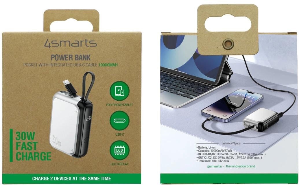 4smarts Powerbank »Pocket 10000 mAh«