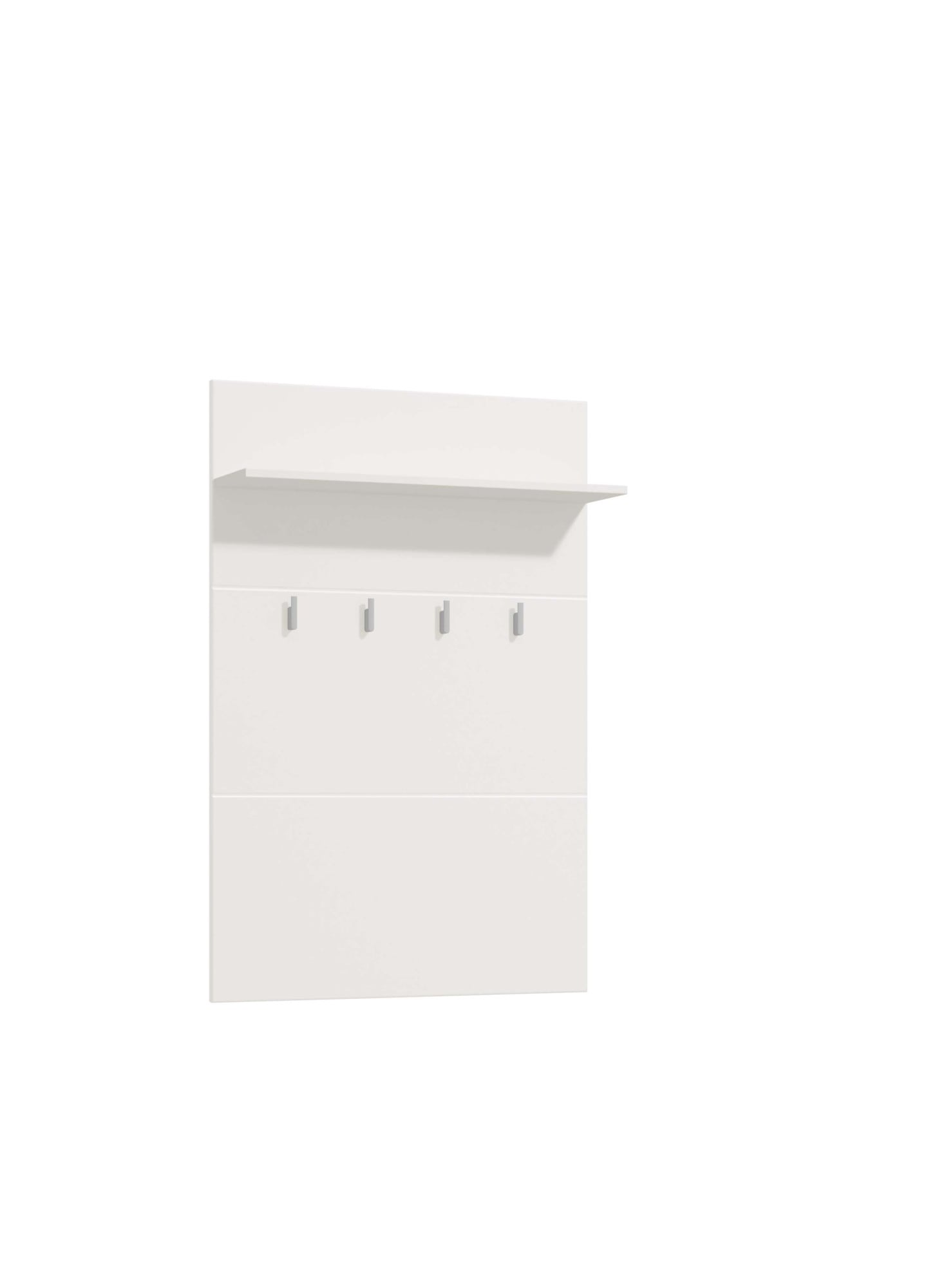 Home affaire Garderobenpaneel »Beny, Wandregal Wandpaneel, Wandgarderobe praktisch & stillvoll«, Hochglanz, mit 4 Kleiderhaken und Ablage für Accessoires, Breite 76 cm
