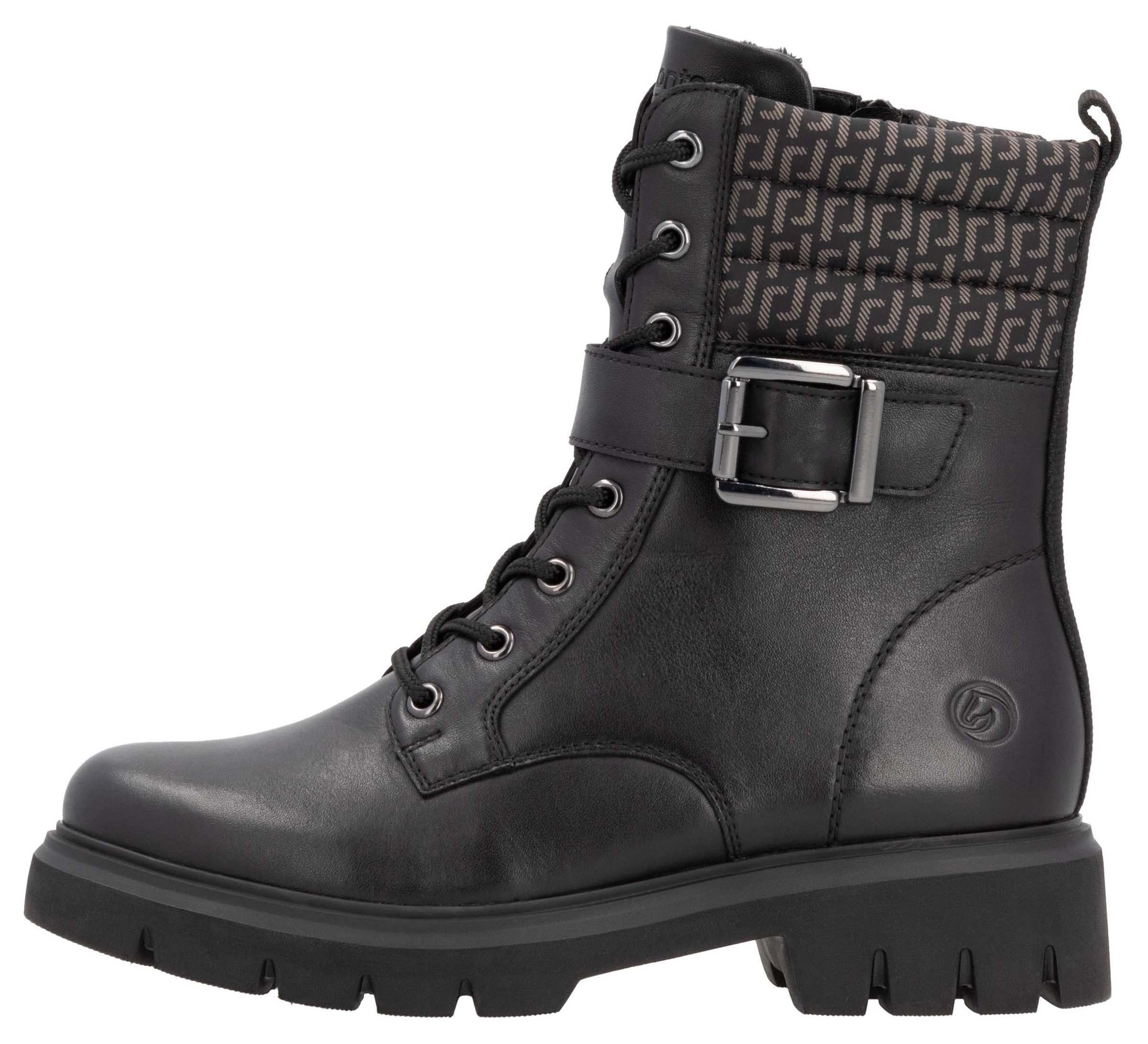 Remonte Winterstiefelette, Blockabsatz, Winterboots, Schnürboots mit Innenreissverschluss