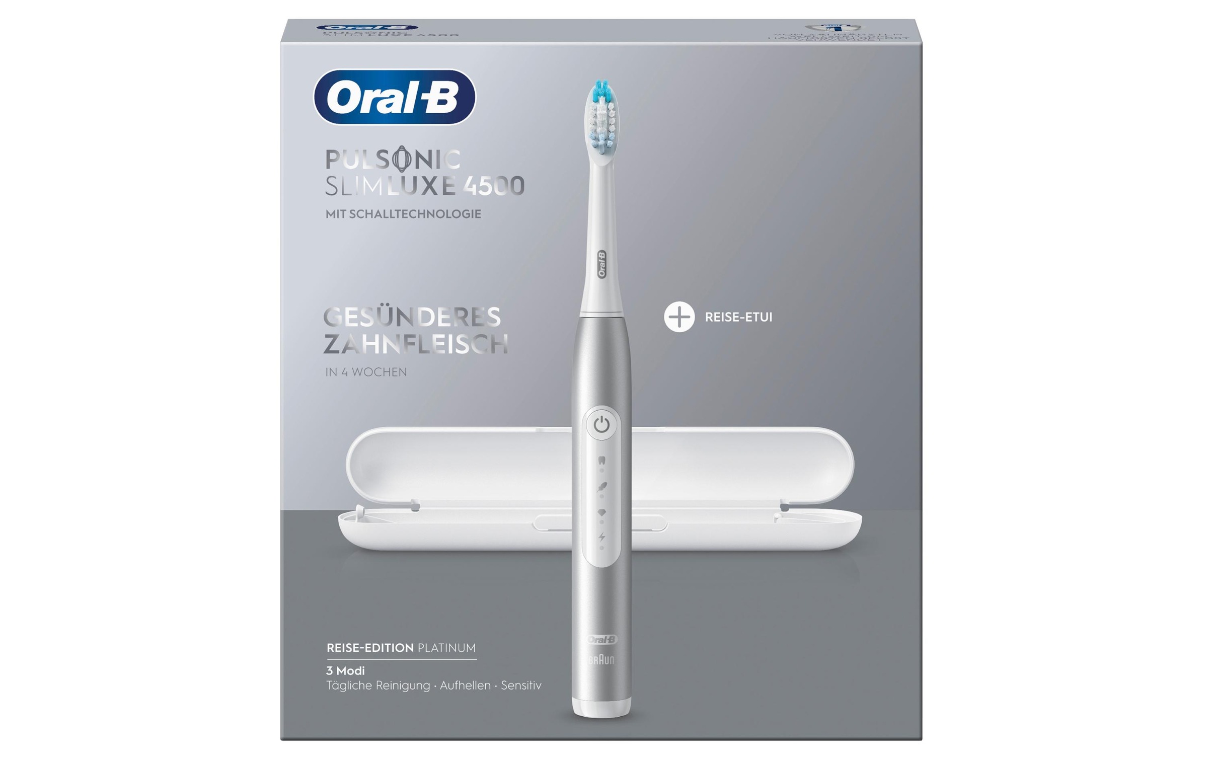 Oral-B Schallzahnbürste »Luxe 4500 Platin«, 1 St. Aufsteckbürsten