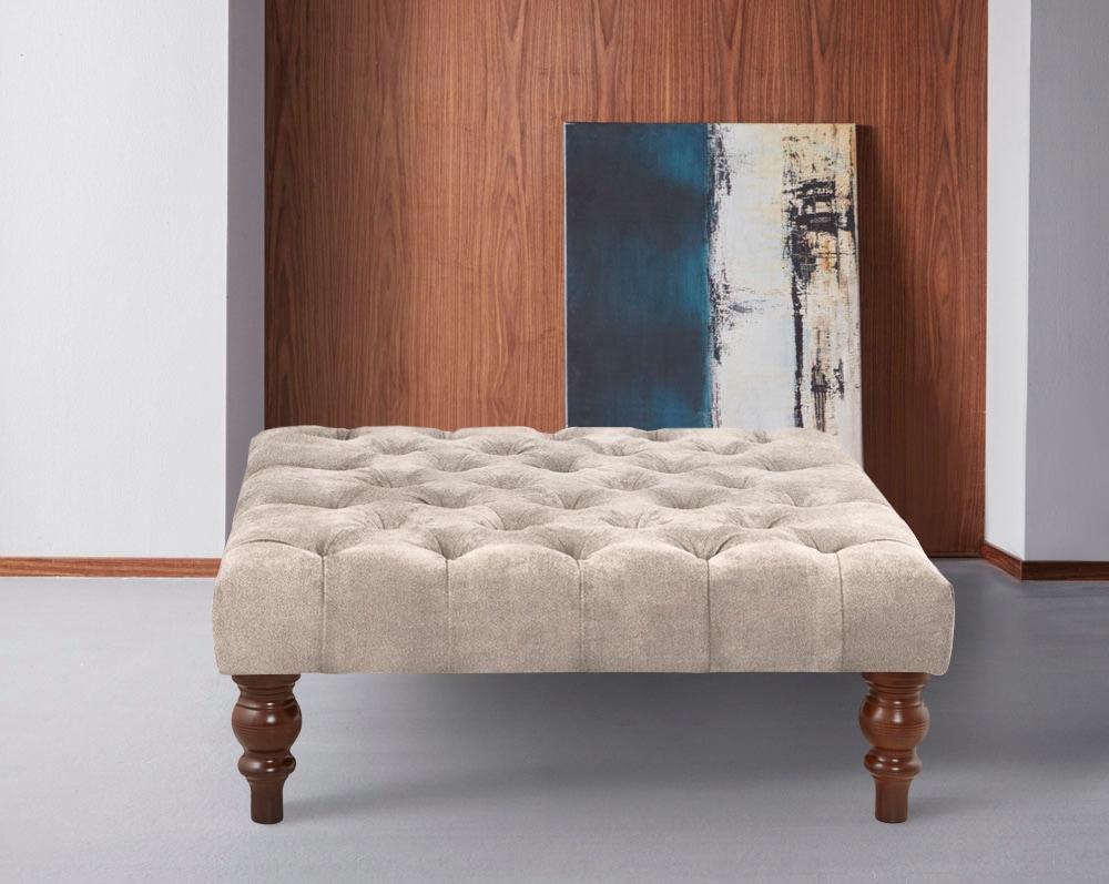 Home affaire Polsterhocker »Chesterfield«, mit Knopfheftung, auch in Leder