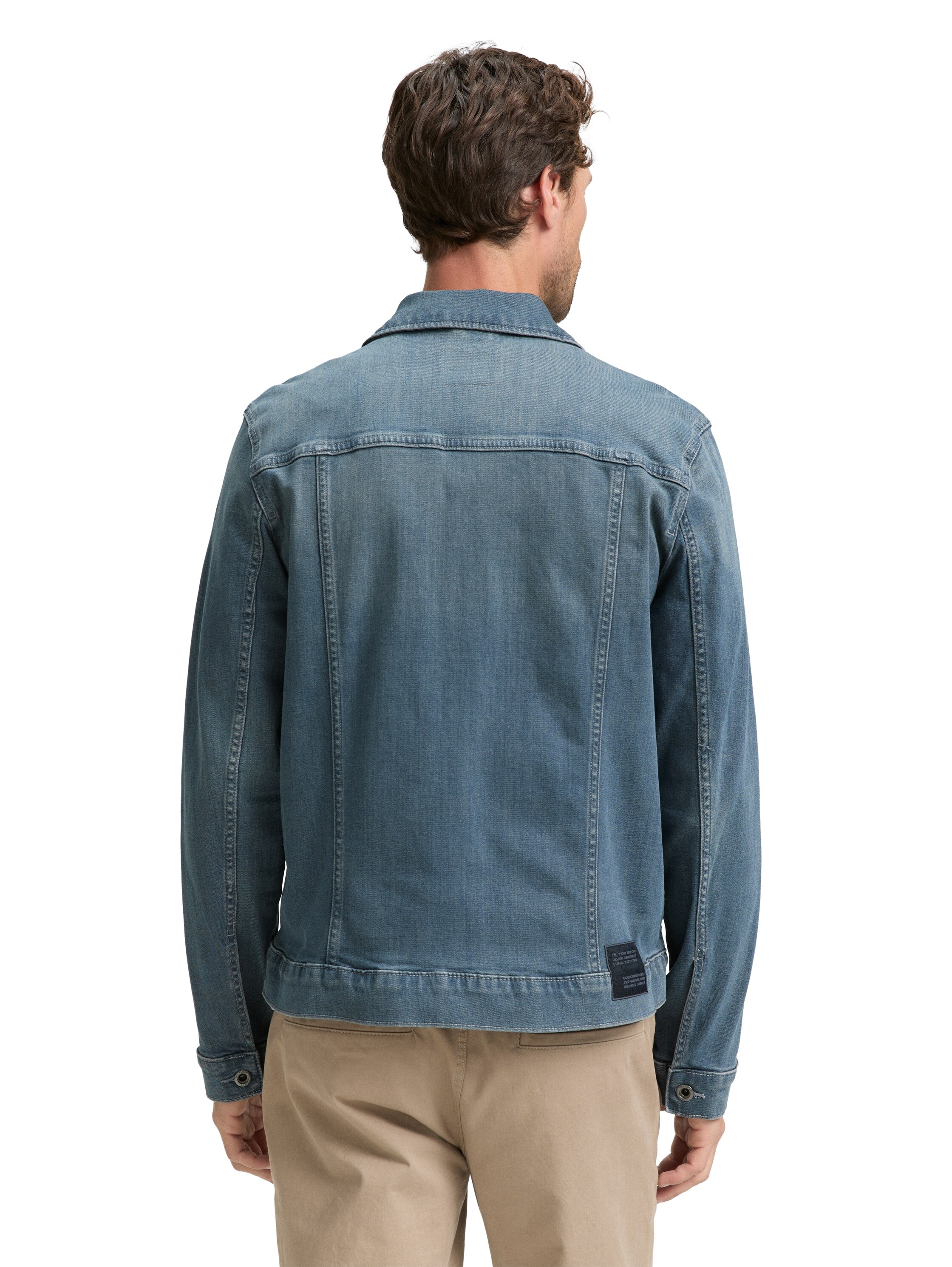 TOM TAILOR Jeansjacke, ohne Kapuze, mit Knopfleiste und Stretch-Anteil