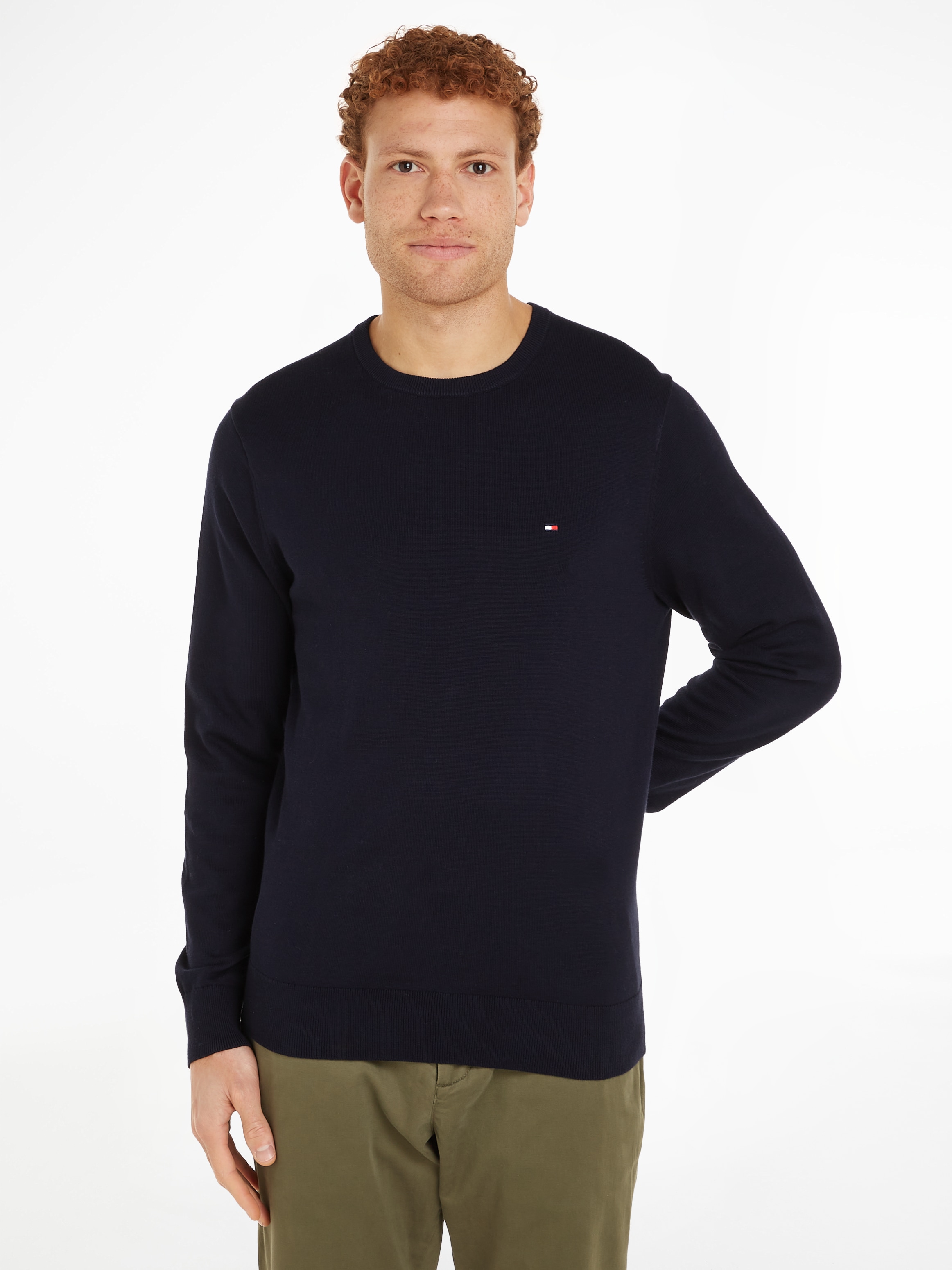 Tommy Hilfiger Rundhalspullover »ESSENTIAL COTTON CREW NECK«