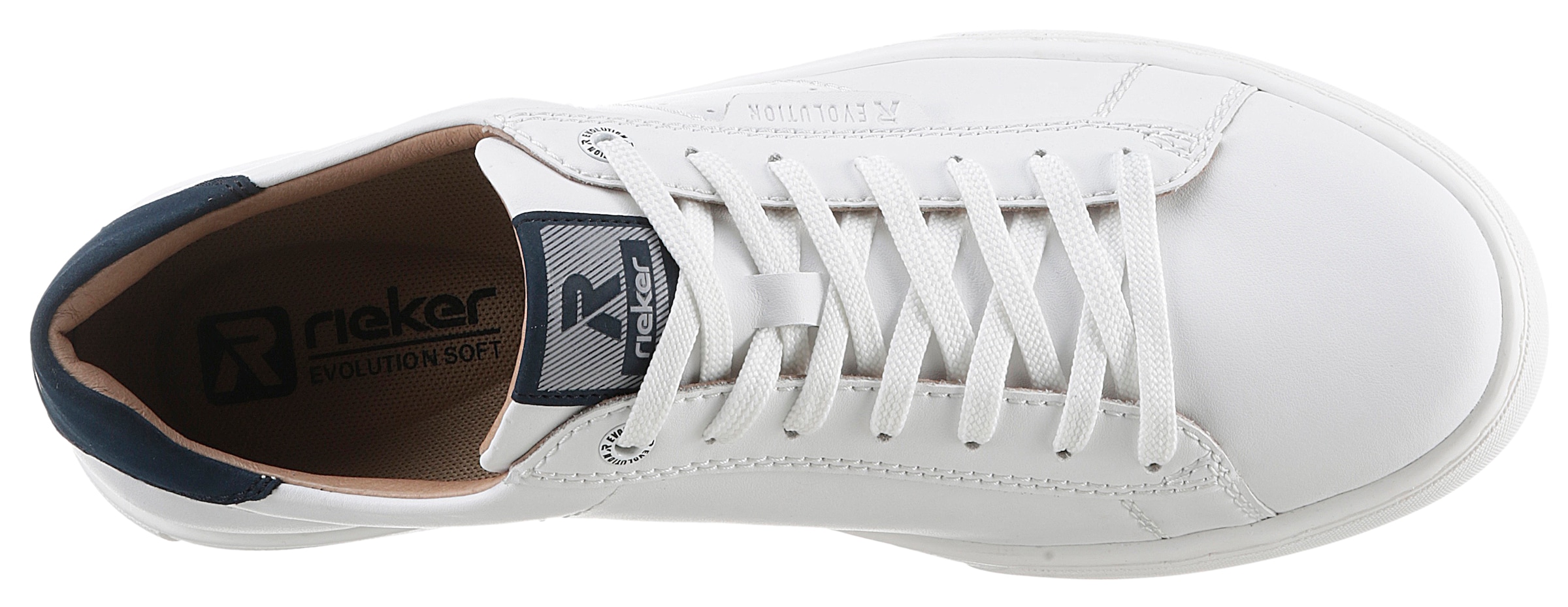 RIEKER Sport Sneaker, mit Leder-Innenfutter, Freizeitschuh, Halbschuh, Schnürschuh