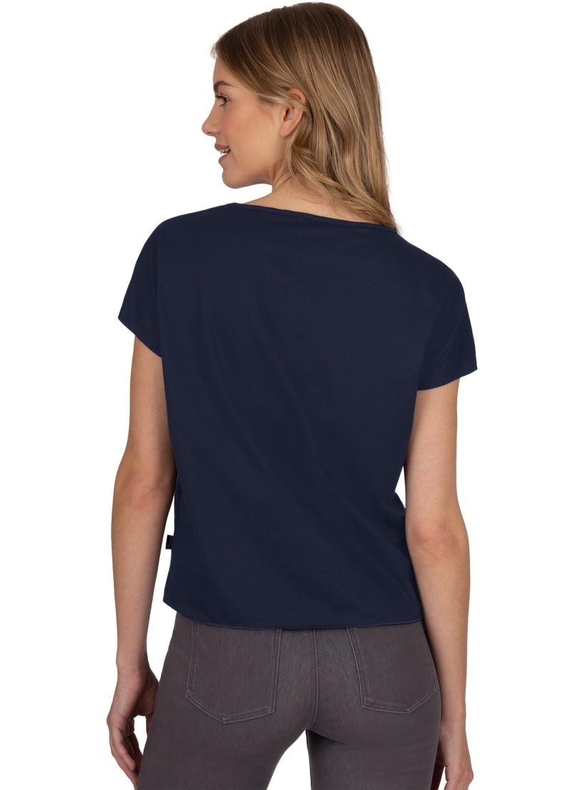 online am Jelmoli-Versand mit Shirt Anker-Motiv Trigema »TRIGEMA kaufen und Saum« Schweiz bei T-Shirt Knoten