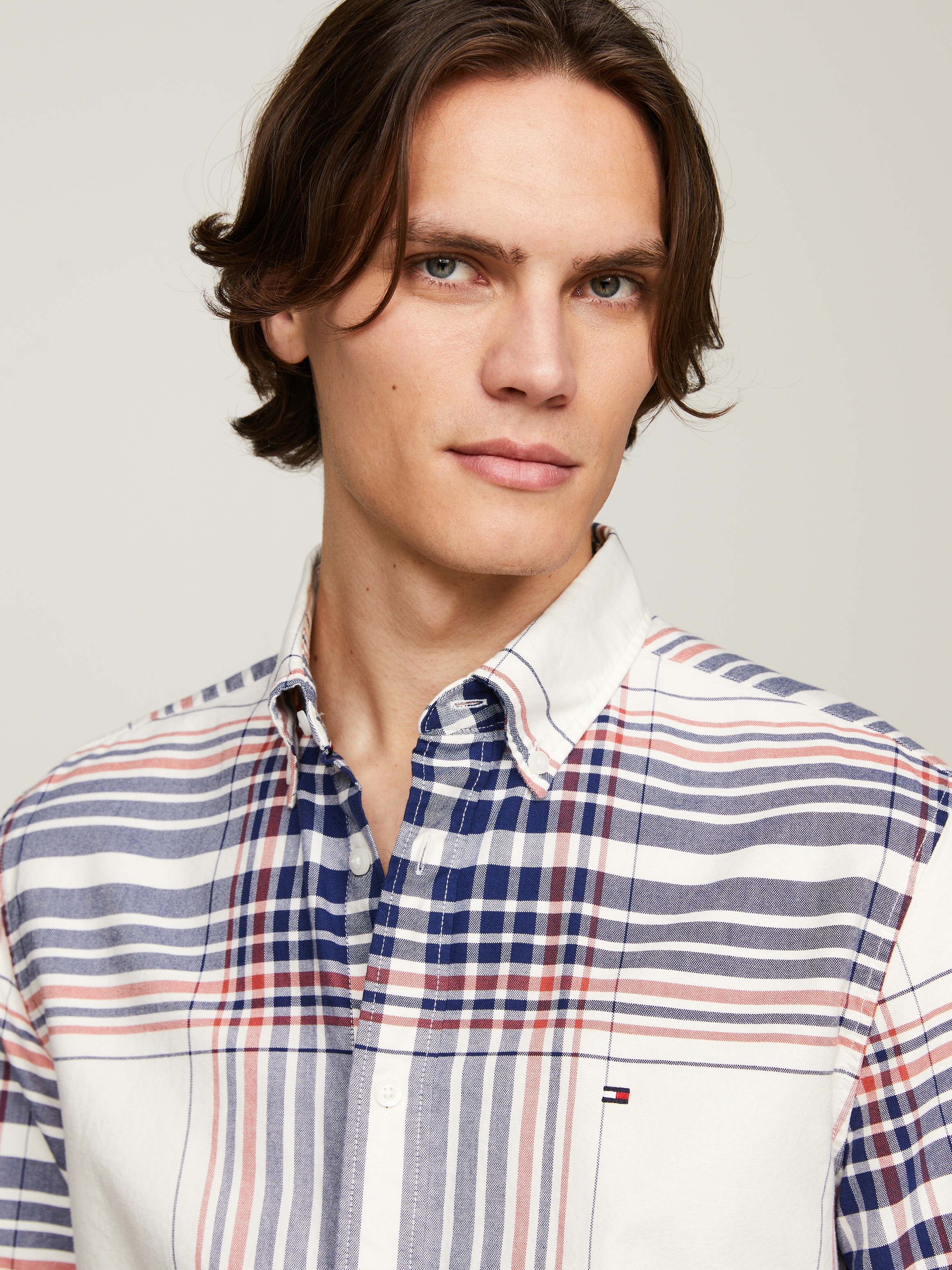 Tommy Hilfiger Langarmhemd »XL OXFORD CHECK RF SHIRT«, mit grossem Karomuster