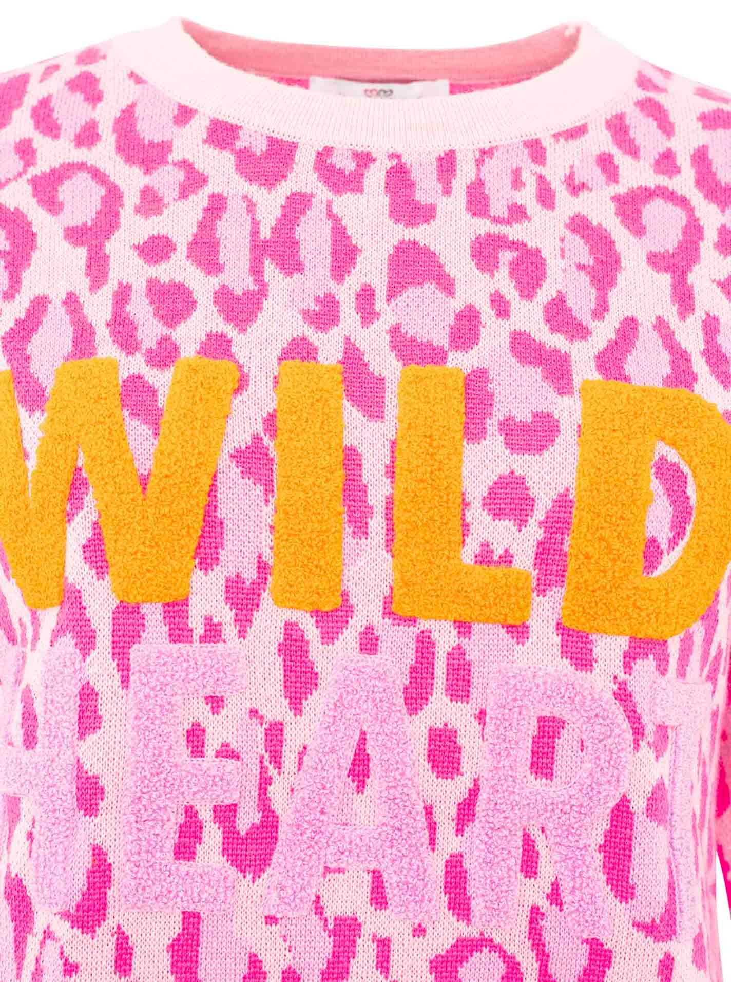 Zwillingsherz Strickpullover »"Wild Heart"«, mit Neon Aufschrift