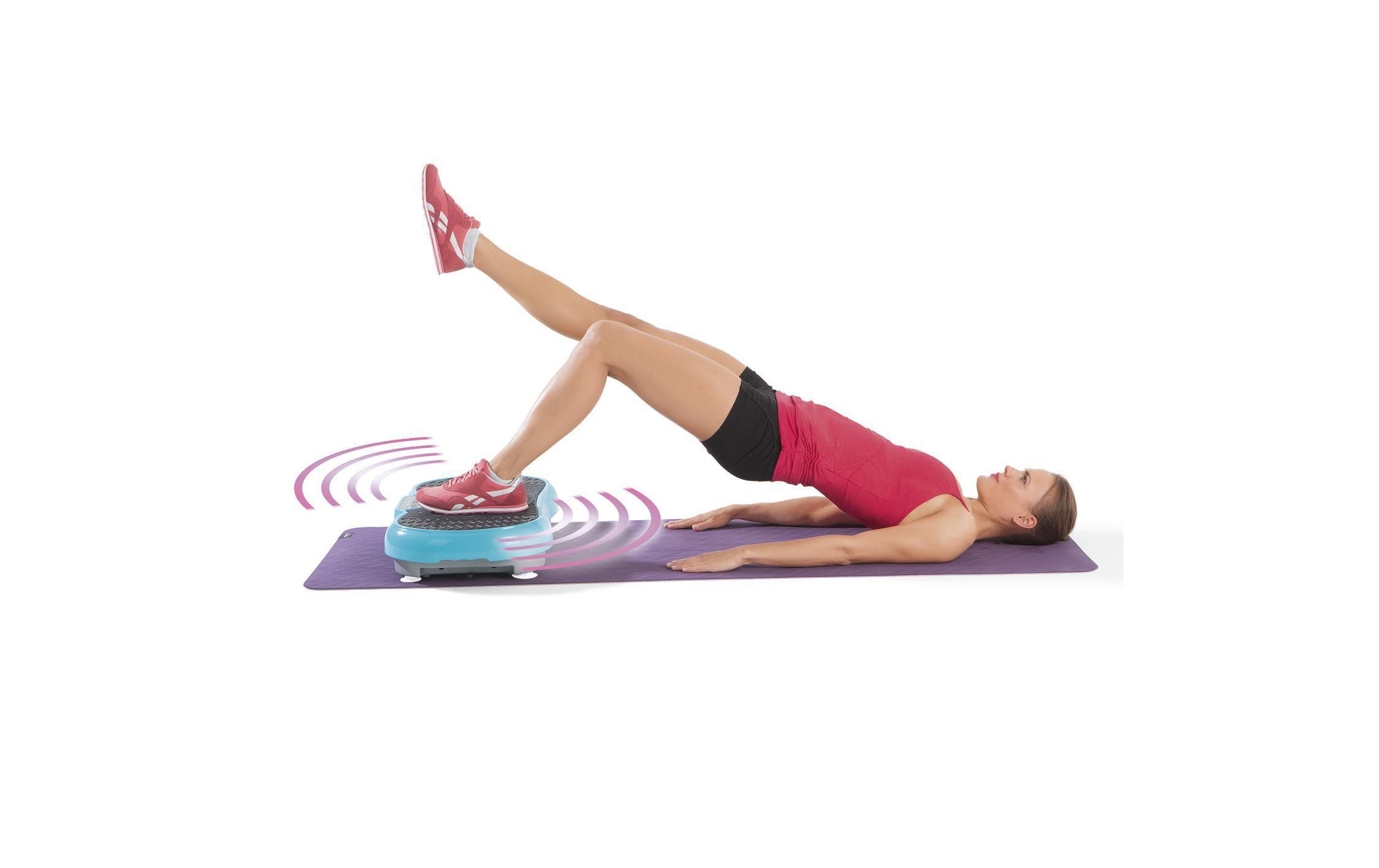 VITALmaxx Vibrationsplatte »Krafttrainingsgerät Vibrationstrainer 4-tlg. türkis«, 99 Intensitätsstufen