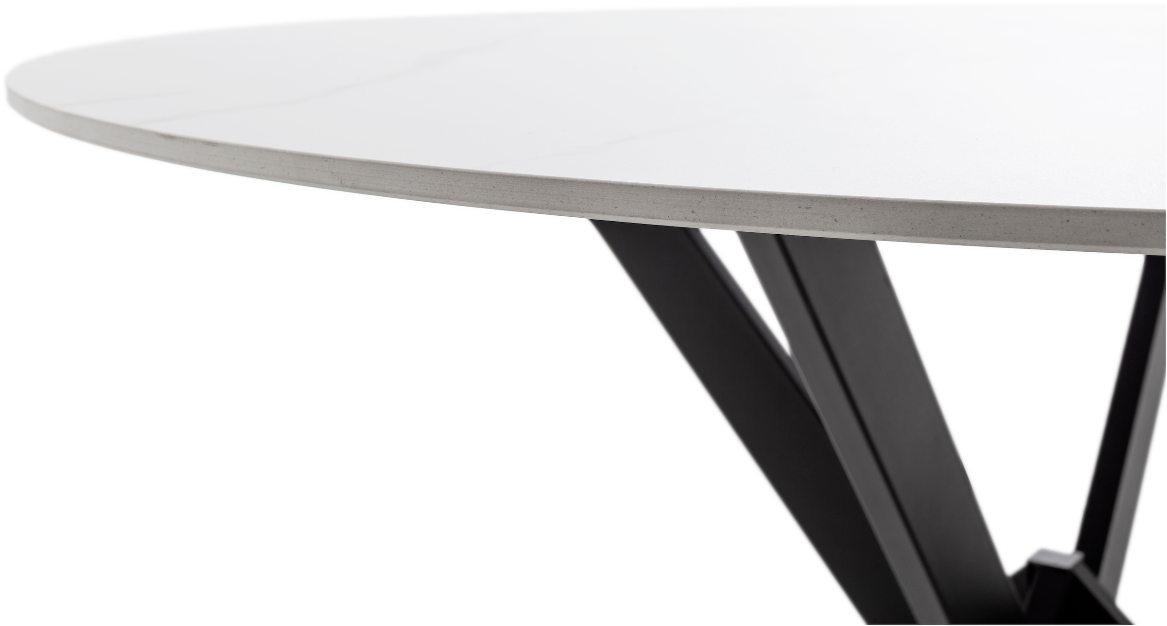 MCA furniture Esstisch »UBATE Vierfusstisch«, (1 St.), Keramik, Metall, weiss marmoriert, dining table, 4-6 Personen