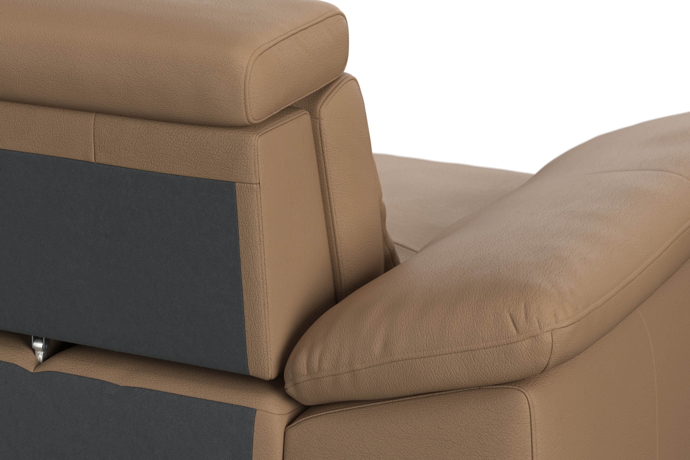 sit&more Ecksofa »Cabrio L-Form, mit Sitztiefenverstellung, Arm- und Kopfteilverstellung«, 2 Nierenkissen, Federkern, optional Bettfunktion und Stauraum