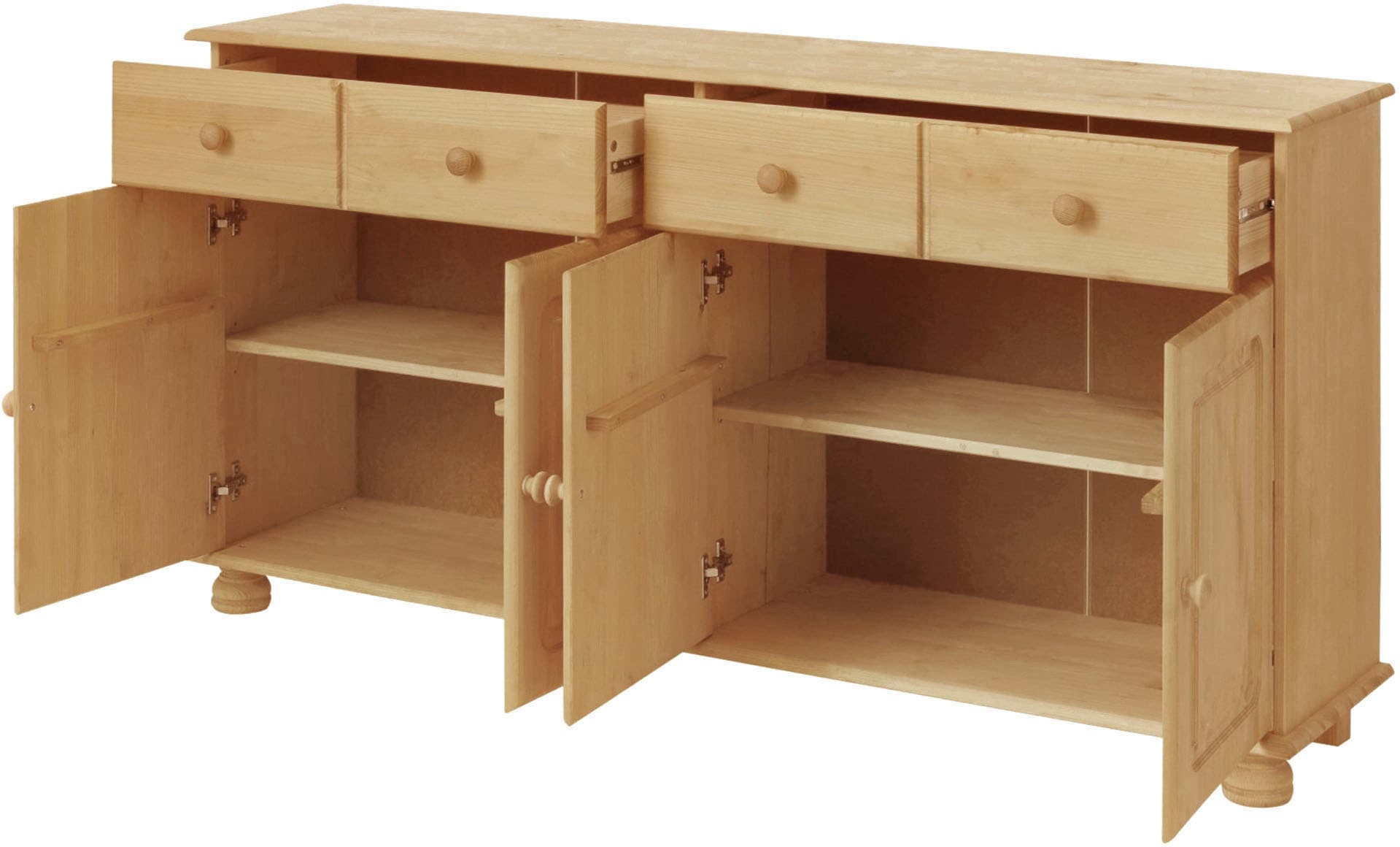 Home affaire Sideboard »Mette«, Kommode aus massivem Kiefernholz, Breite 156 cm