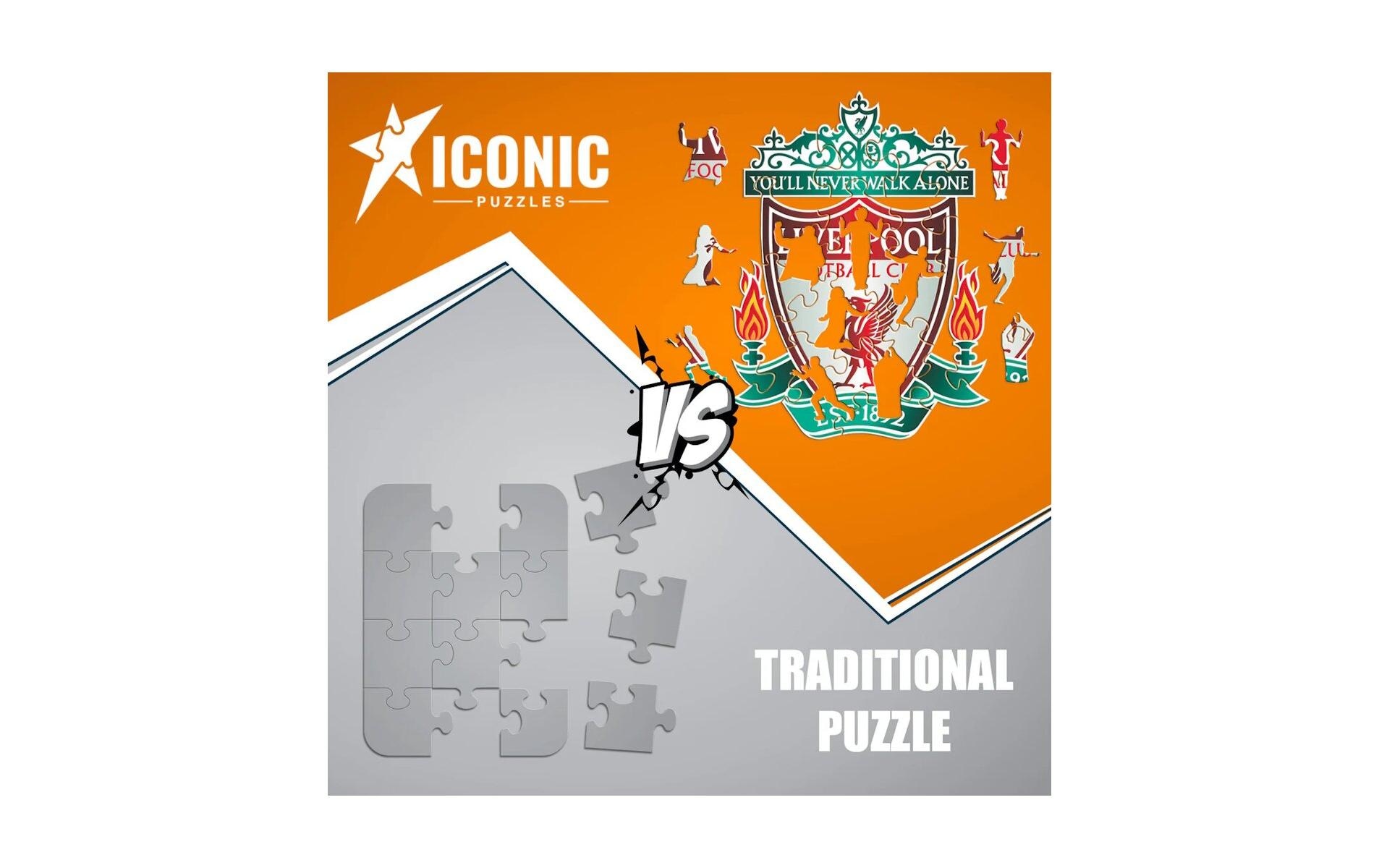 Puzzle »Iconic Liverpool FC – Logo«, Holzart: Birke (Herkunftsland: China)