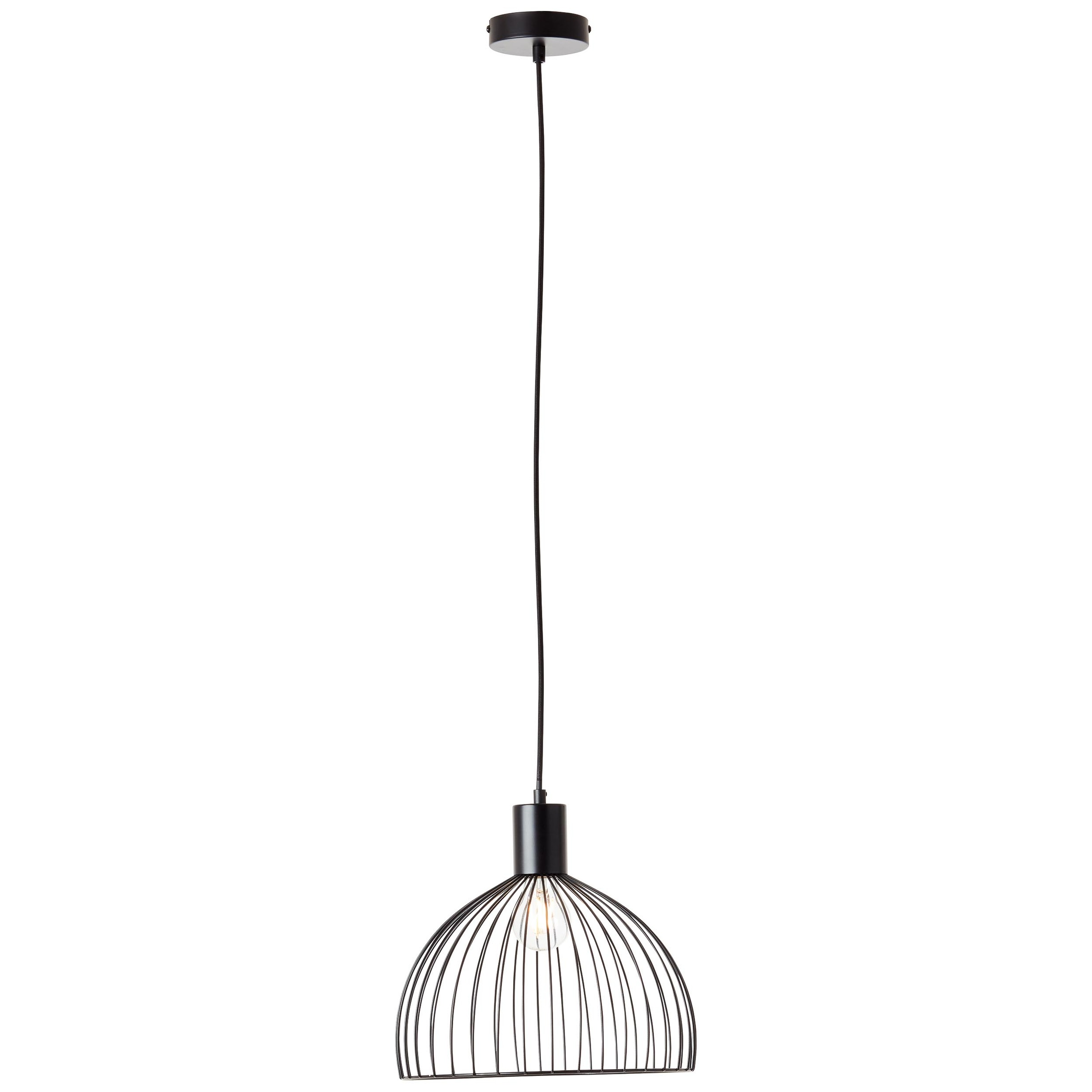 Brilliant Pendelleuchte »Blacky«, 1 flammig, Leuchtmittel E27 | ohne Leuchtmittel, im Retro Look, 132,5 cm Höhe, Ø 30 cm, E27, Metall, schwarz matt