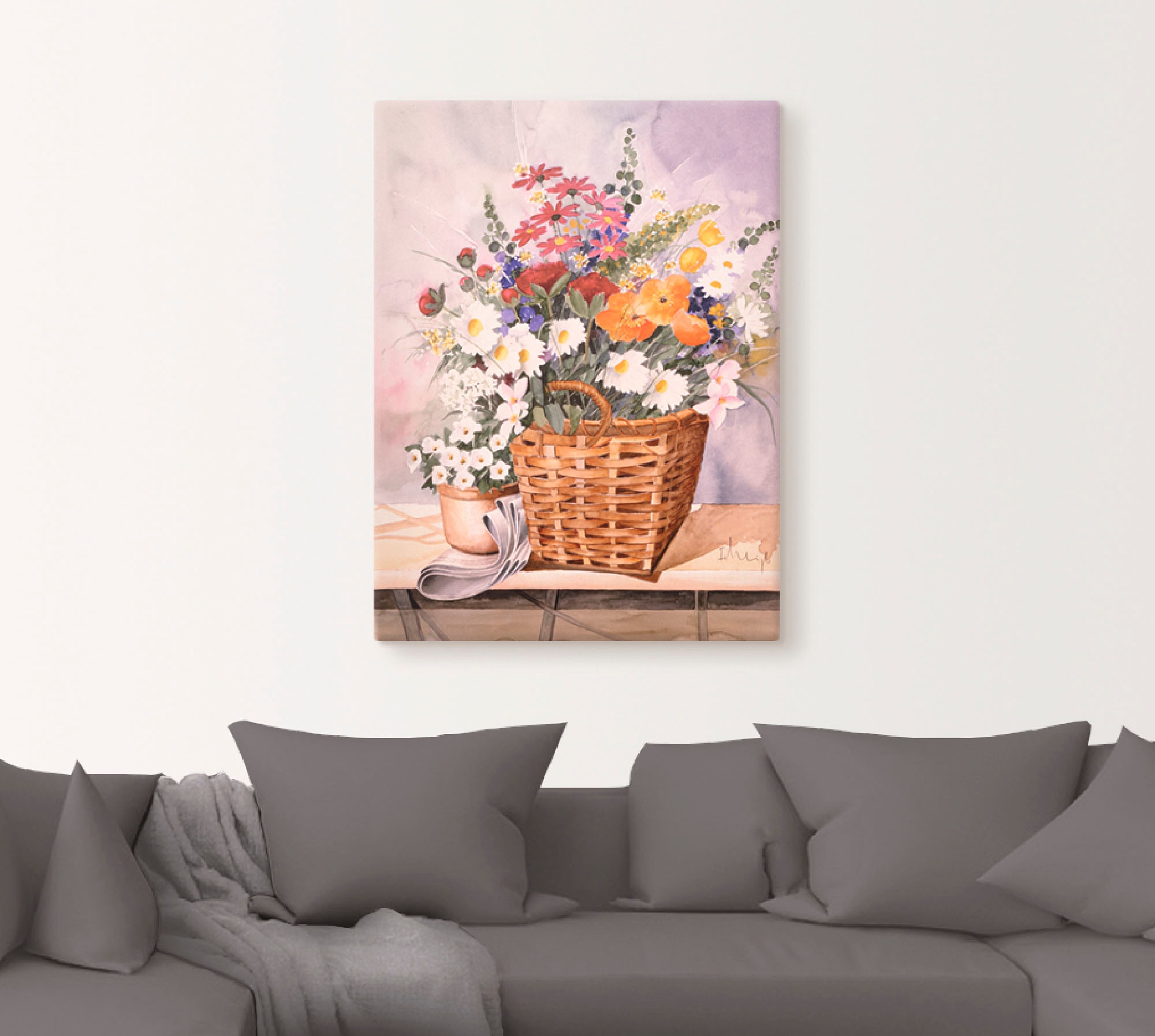 Artland Wandbild »Stillleben mit Kürbissen«, Blumen, (1 St.), als Leinwandbild, Poster in verschied. Grössen