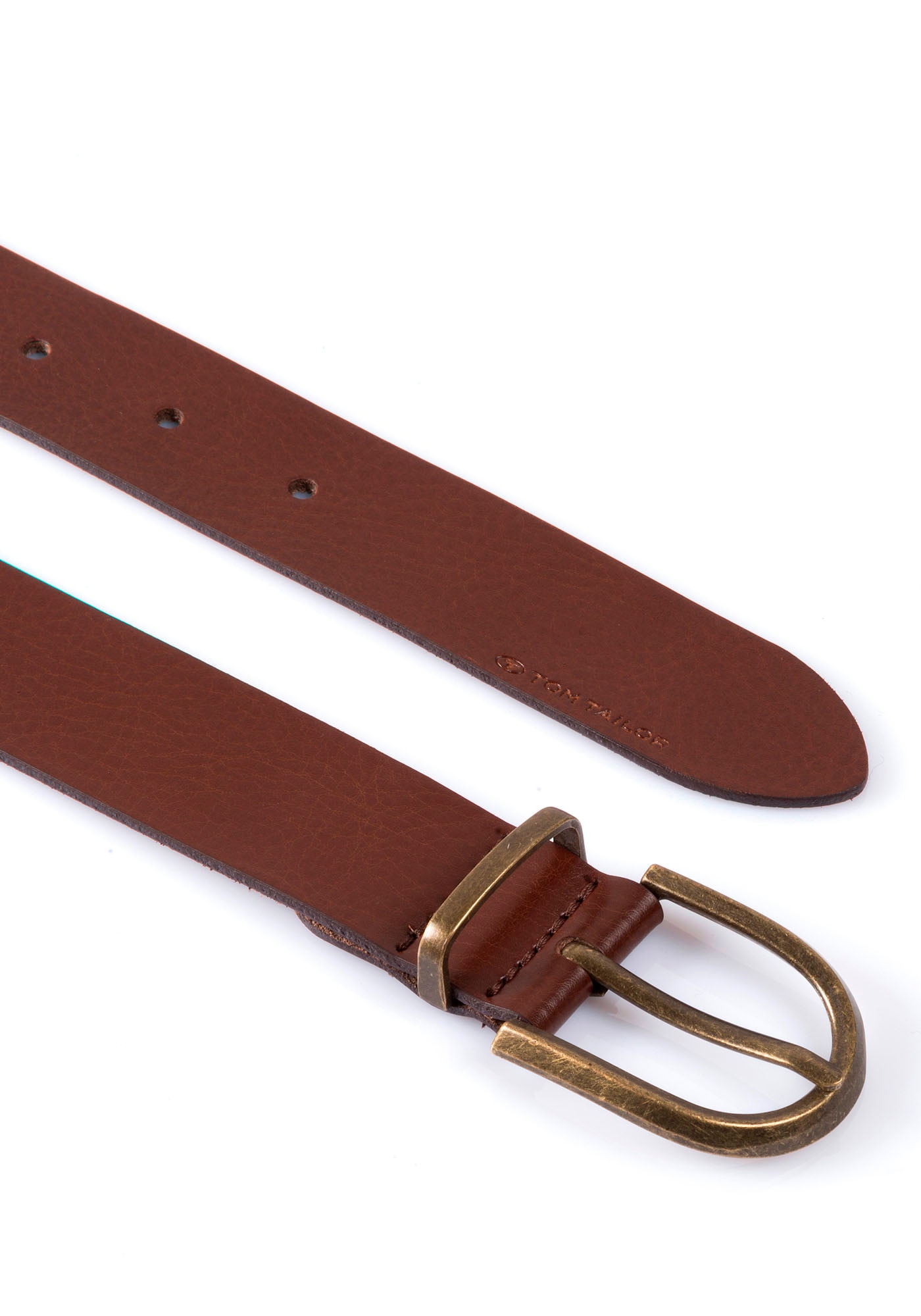 TOM TAILOR Ledergürtel »TTSYLKE«, 3 cm breiter Damengürtel, Schliesse im Vintage-Look, reines Leder