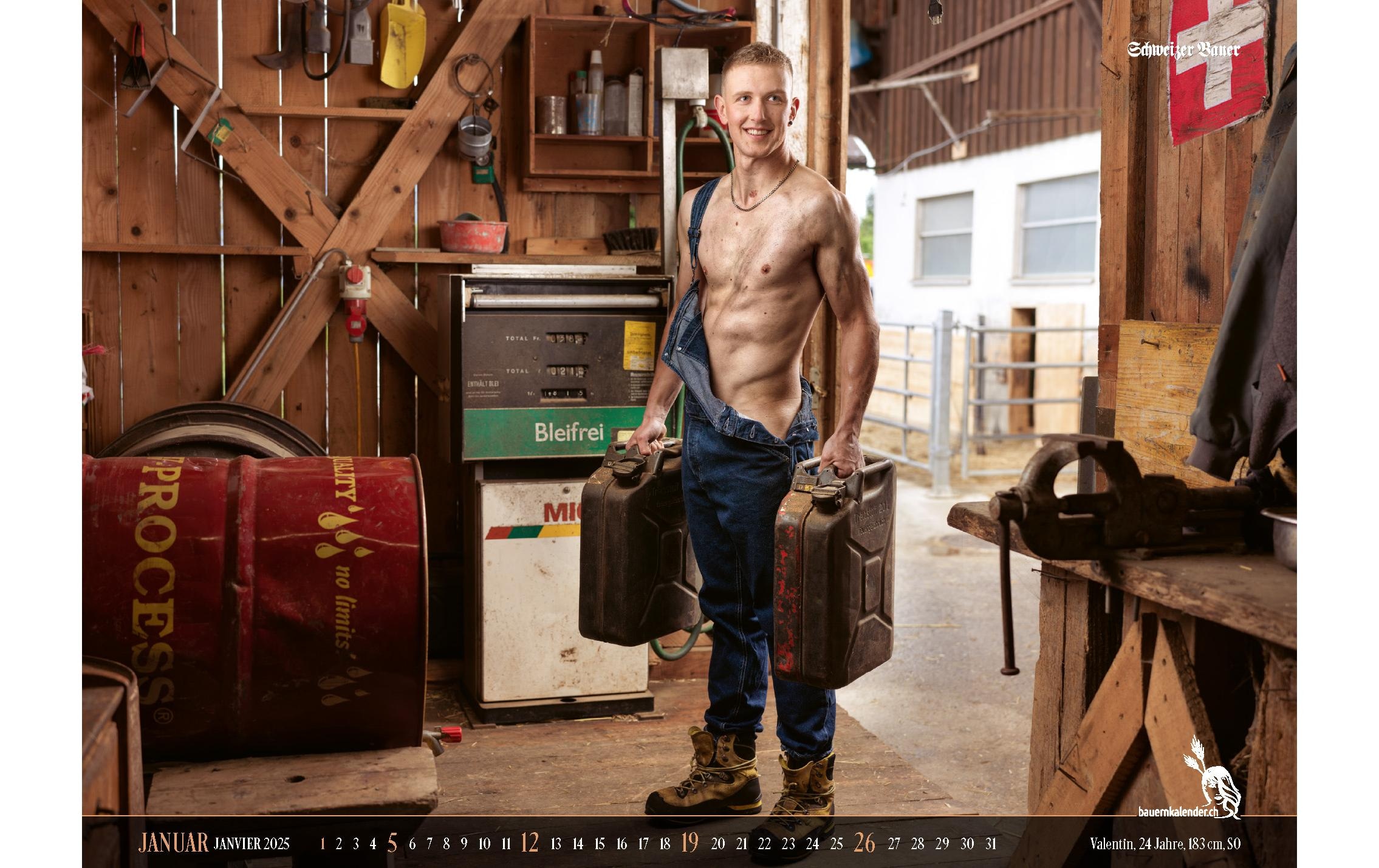Wandkalender »Calendaria Bauern Boys 2025«