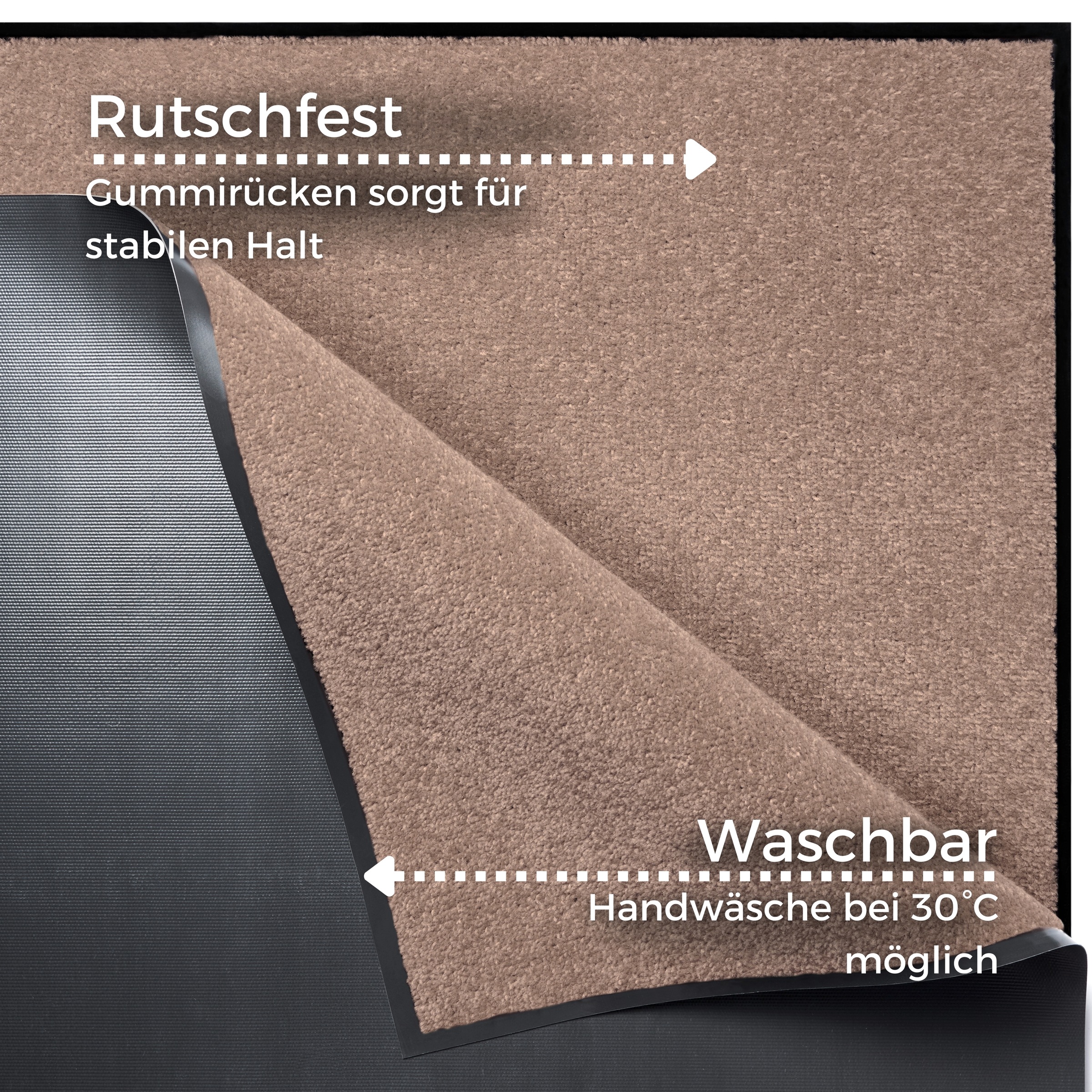 my home Fussmatte »Triton«, rechteckig, 7 mm Höhe, Schmutzfangmatte, Türmatte, In- und Outdoor, Läufer, waschbar