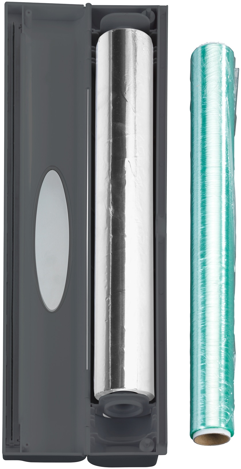 WENKO Folienspender »Modell Perfect-Cutter«, (Set, 2 St.), für Folienrollen bis 33 cm Breite, für Alufolien und Frischhaltefolien