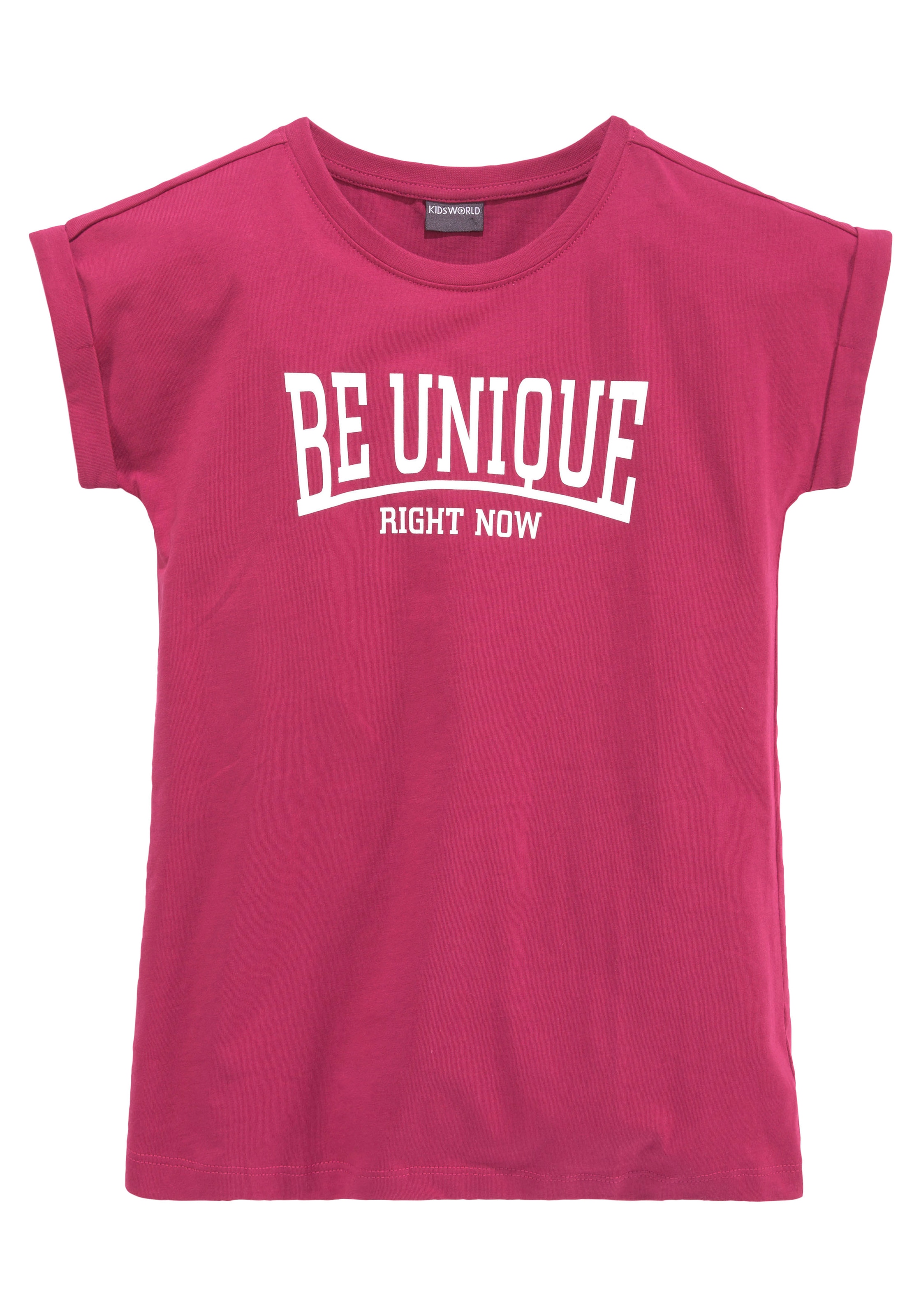 ✵ KIDSWORLD T-Shirt »Be unique - right now«, in legerer Form günstig  bestellen | Jelmoli-Versand