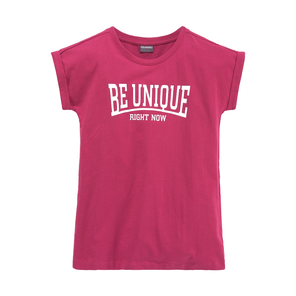 KIDSWORLD T-Shirt »Be unique - right now«