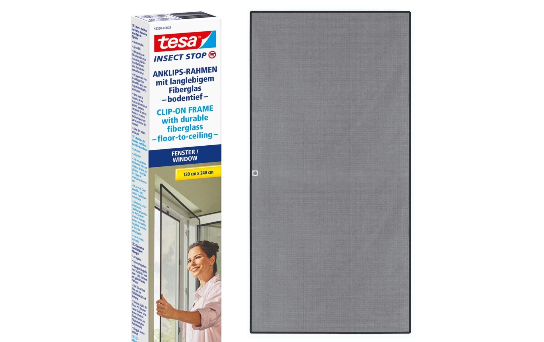 tesa Fliegengitter-Gewebe »Insect Stop Clip on 1.2 x 2.4 m«