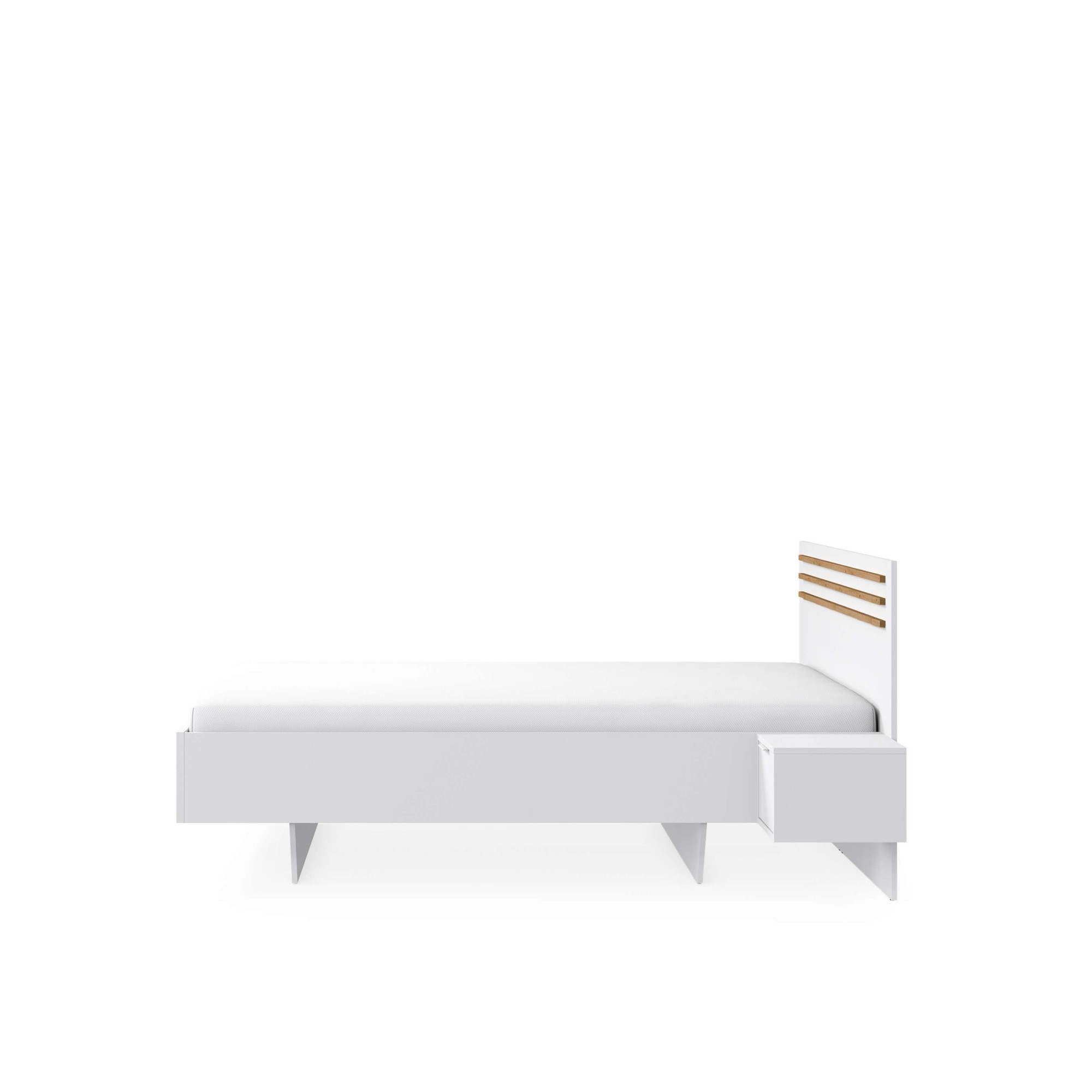 Home affaire Bett »Bettgestell Calera mit zwei Nachttischen (Schlaffläche 180x200 cm)«, (Set, Bett mit 2 Nakos und 2 Schubladen), Bettgestell, mit Schubladen, BxTxH 265x204x96 cm