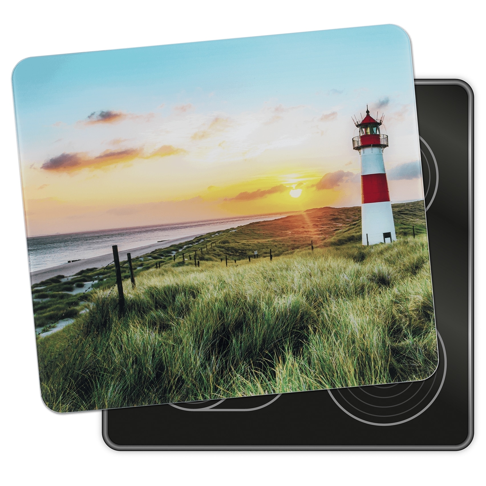 Maximex Schneide- und Abdeckplatte »Modell Leuchtturm«, Spritzschutz, Herdblende, Schneidbrett, für Glaskeramik-Kochfelder