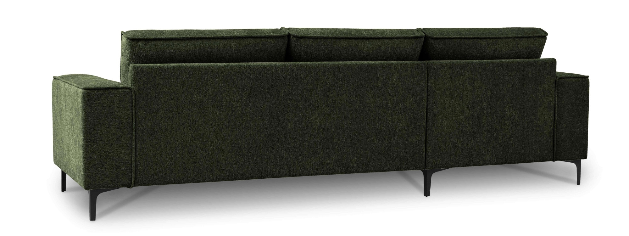 Places of Style Ecksofa »Polsterecke Oland, Struktur, Flachgewebe, Luxus-Microfaser, Boucle«, L-Form, 280 cm, Wellenunterfederung, Skandi-Design, Metallfüsse
