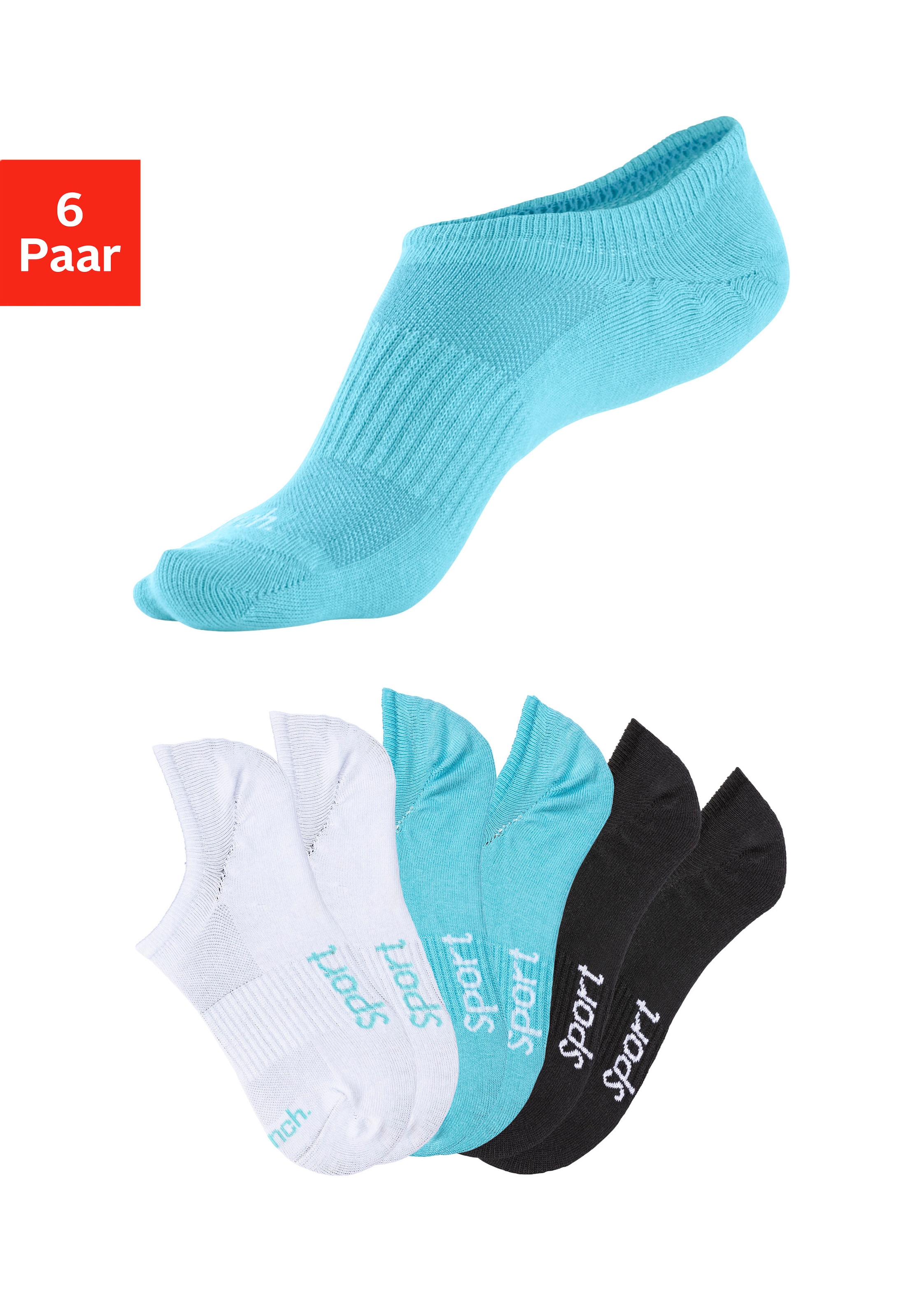 Bench. Sneakersocken Packung, 6 Stk. tlg. nicht sichtbar in Sneakern