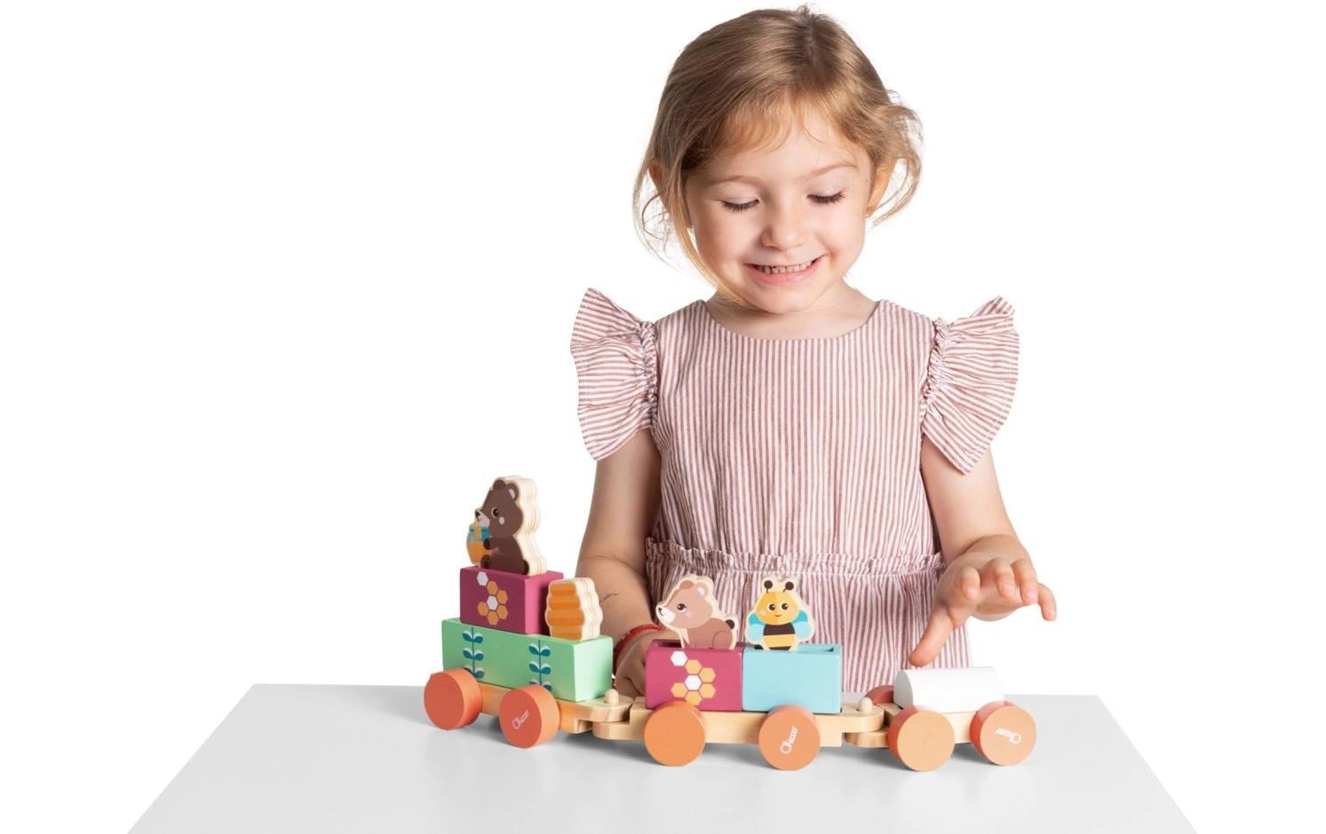 Chicco Spielzeug-Zug »My Wood Friends – Teddys Zug«, Holzart: Kiefer, Schima