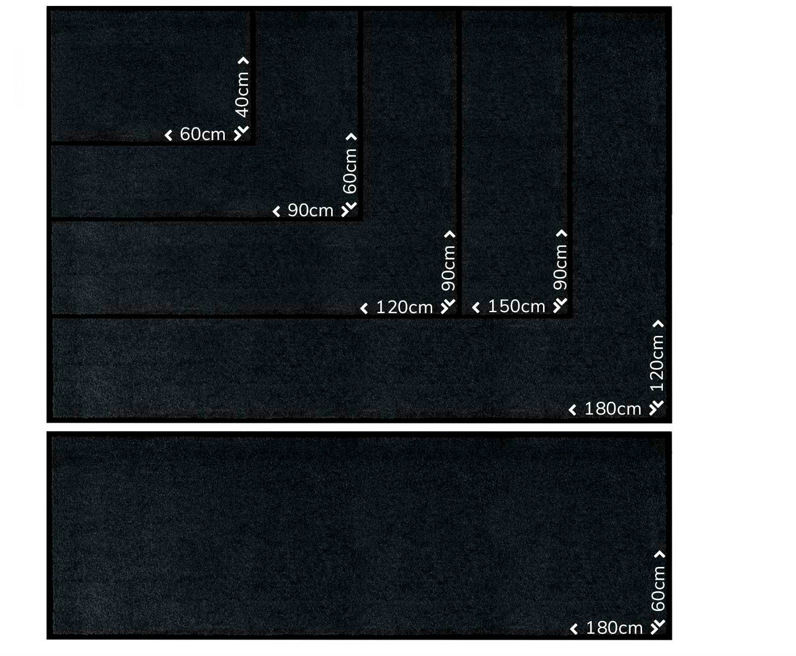 Primaflor-Ideen in Textil Fussmatte »Schmutzfangmatte CLEAN PRO, Made in Belgium«, rechteckig, 8 mm Höhe, Uni-Farben, UV-beständig, strapazierfähig, waschbar