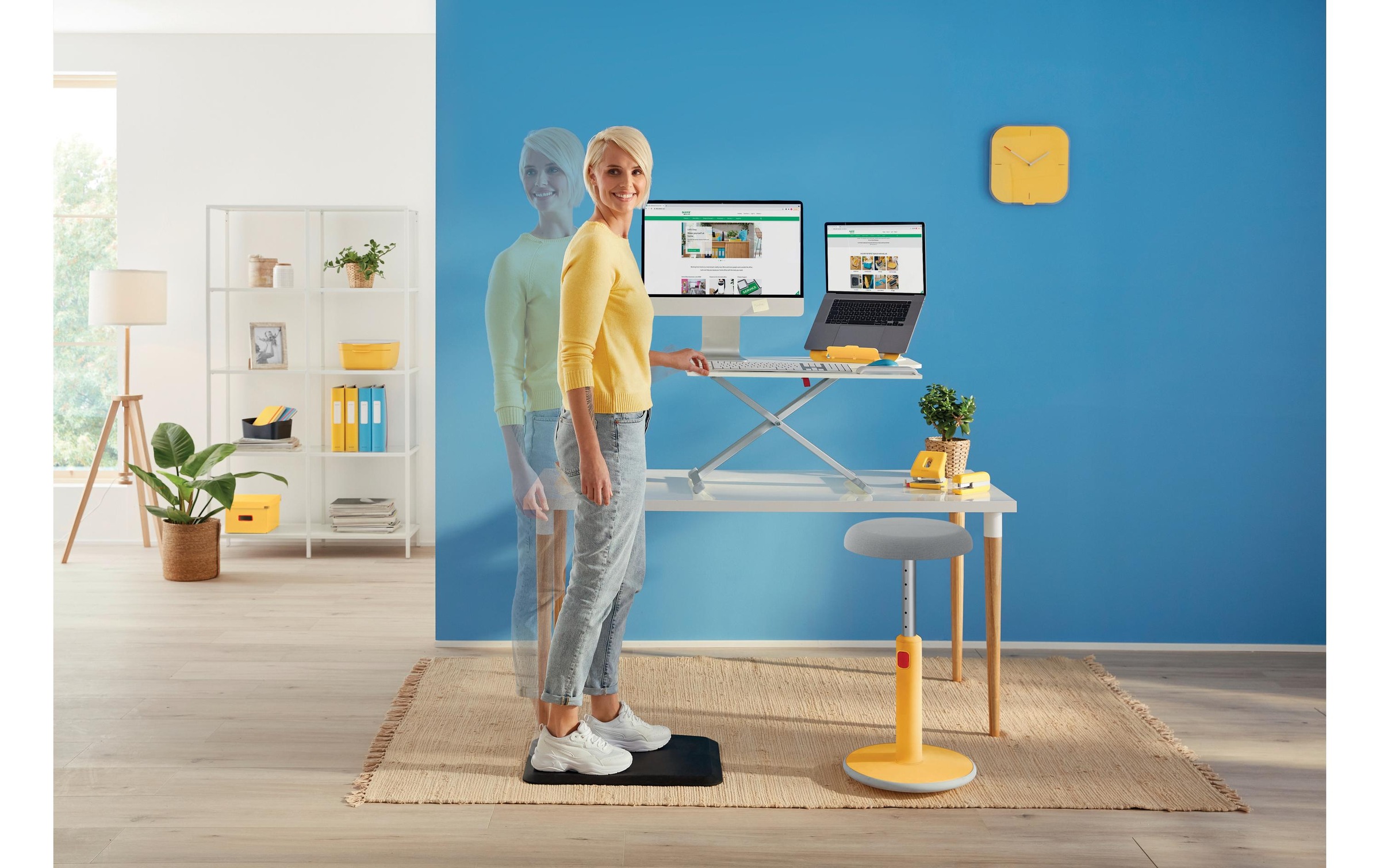 LEITZ Schreibtischstuhl »Ergonomischer Aktiv Hocker Ergo Cosy«