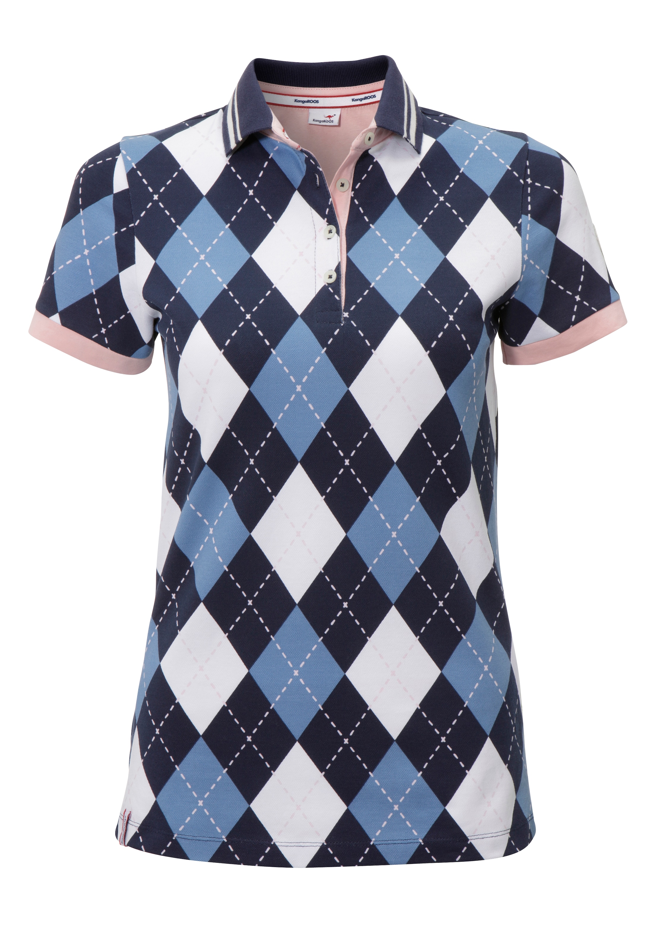 KangaROOS Poloshirt, mit trendigem Rauten-Alloverdruck online kaufen bei  Jelmoli-Versand Schweiz | Poloshirts