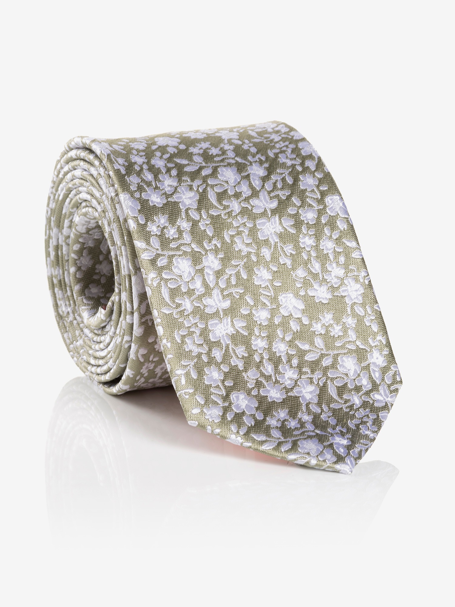 MONTI Krawatte 1 Stk. aus reiner Seide, mit Blumenmuster, 6,5 cm breit