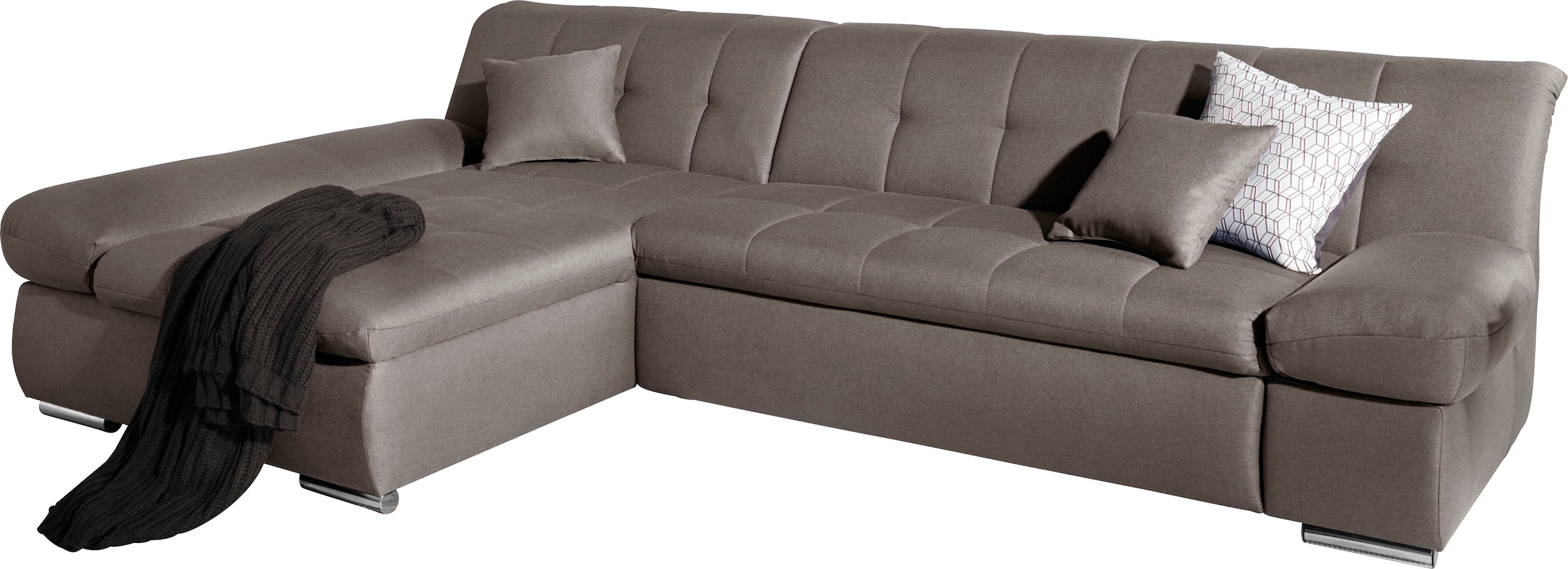 DOMO collection Ecksofa "MONA 297x173 cm, modern und komfortabel" whlw. mit Bettfunktion, L-Form