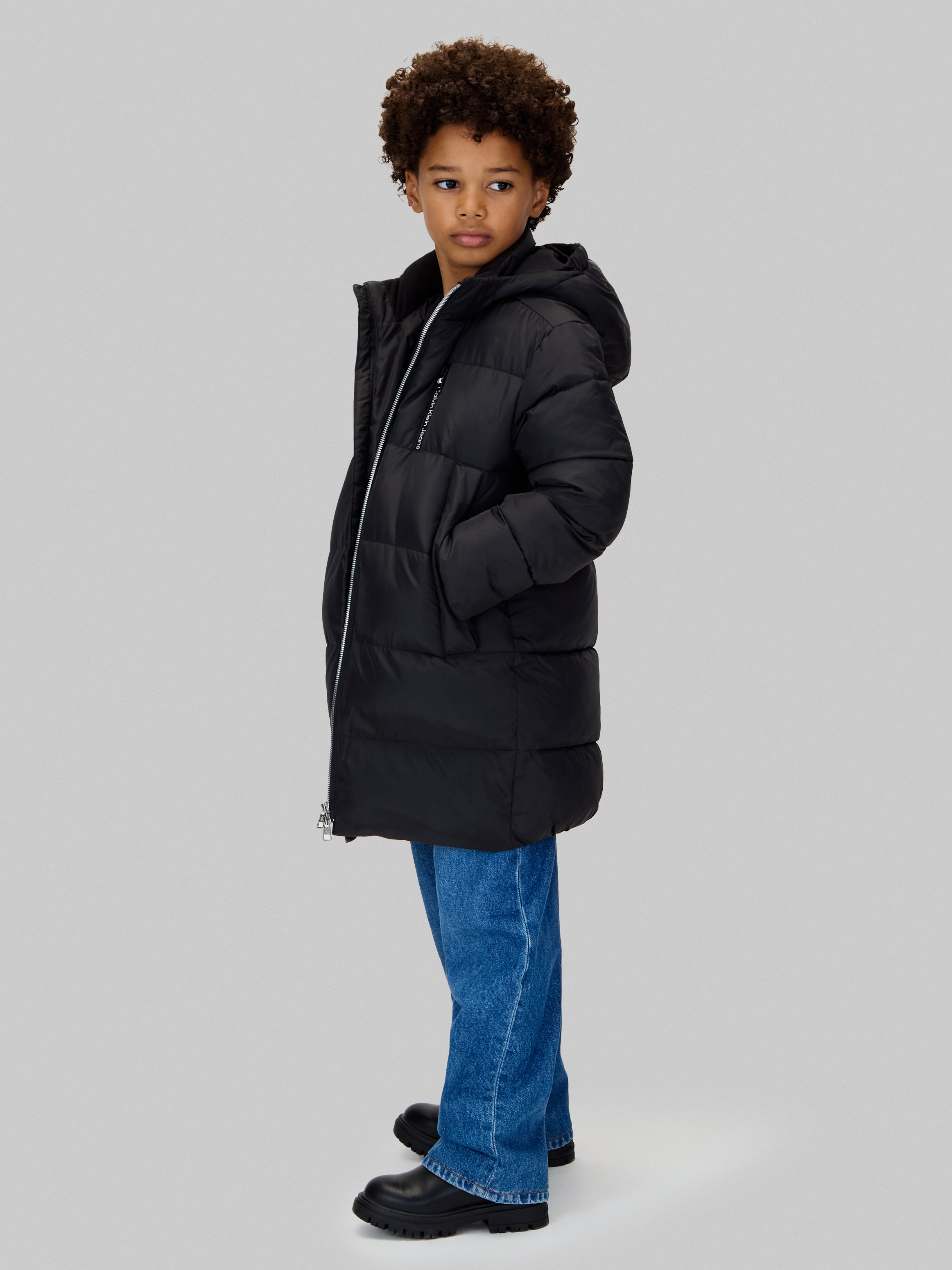 Calvin Klein Jeans Parka »Essential Parka Puffer«, mit Kapuze, für Kinder bis 16 Jahre und mit Logopatch