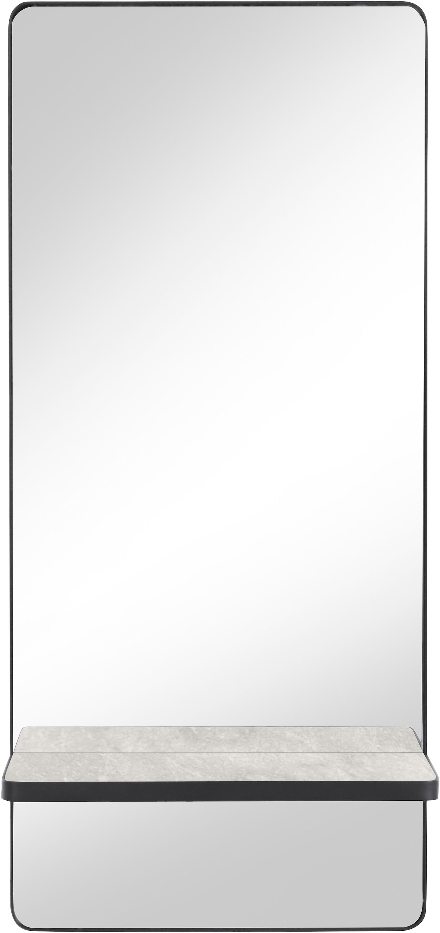 Jelmoli-Versand | mit schwarz«, rechteckig, Home&Living Guido Ablage aus kaufen Wandspiegel Maria modern »Nookiema, online Kretschmer aus St.), Marmor, (1 Rahmen Metall,