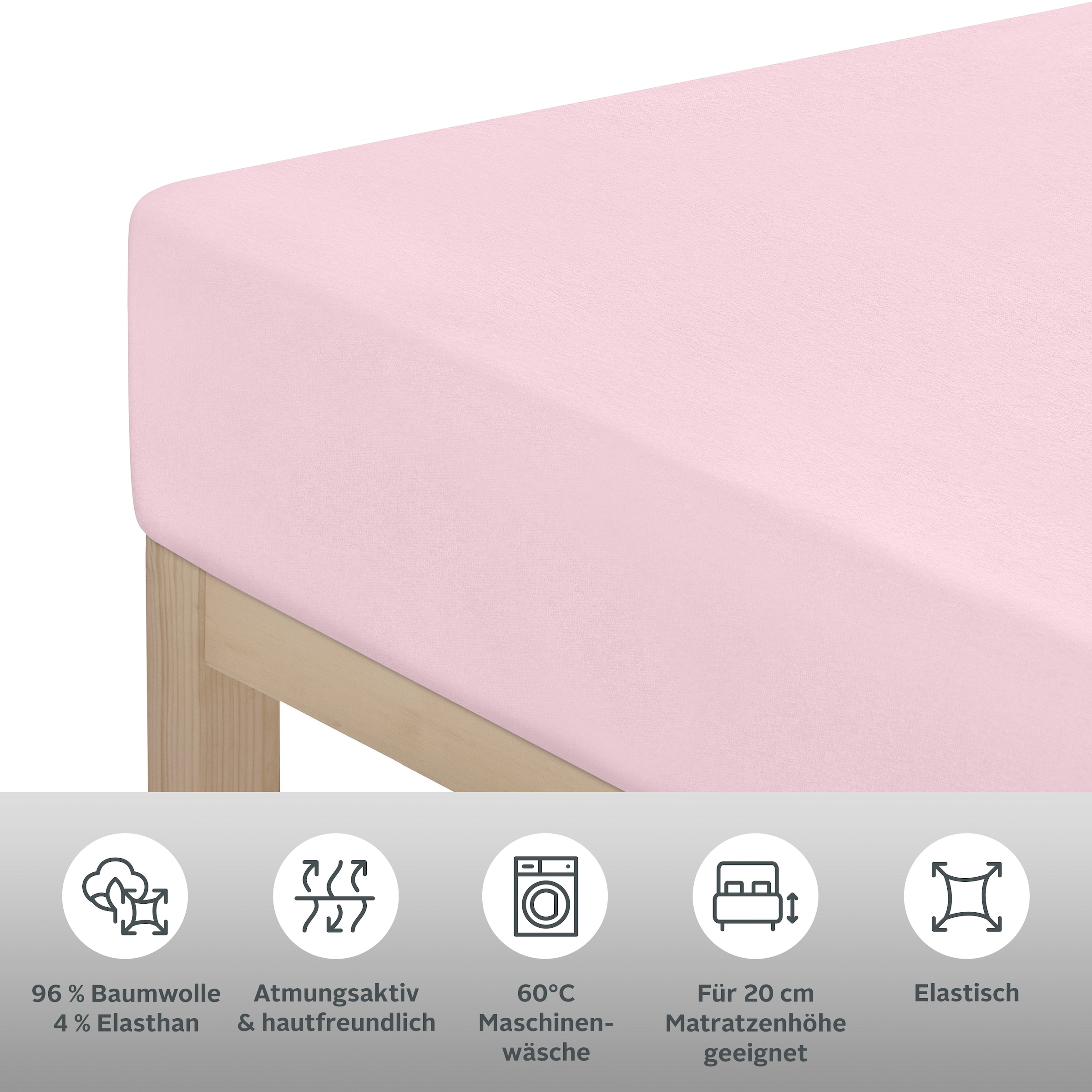 Home affaire Spannbettlaken »Cremona, in den Qualitäten: Baumwolle mit Elastan oder Biber«, Premium Qualität, Grösse ab 90x200 cm