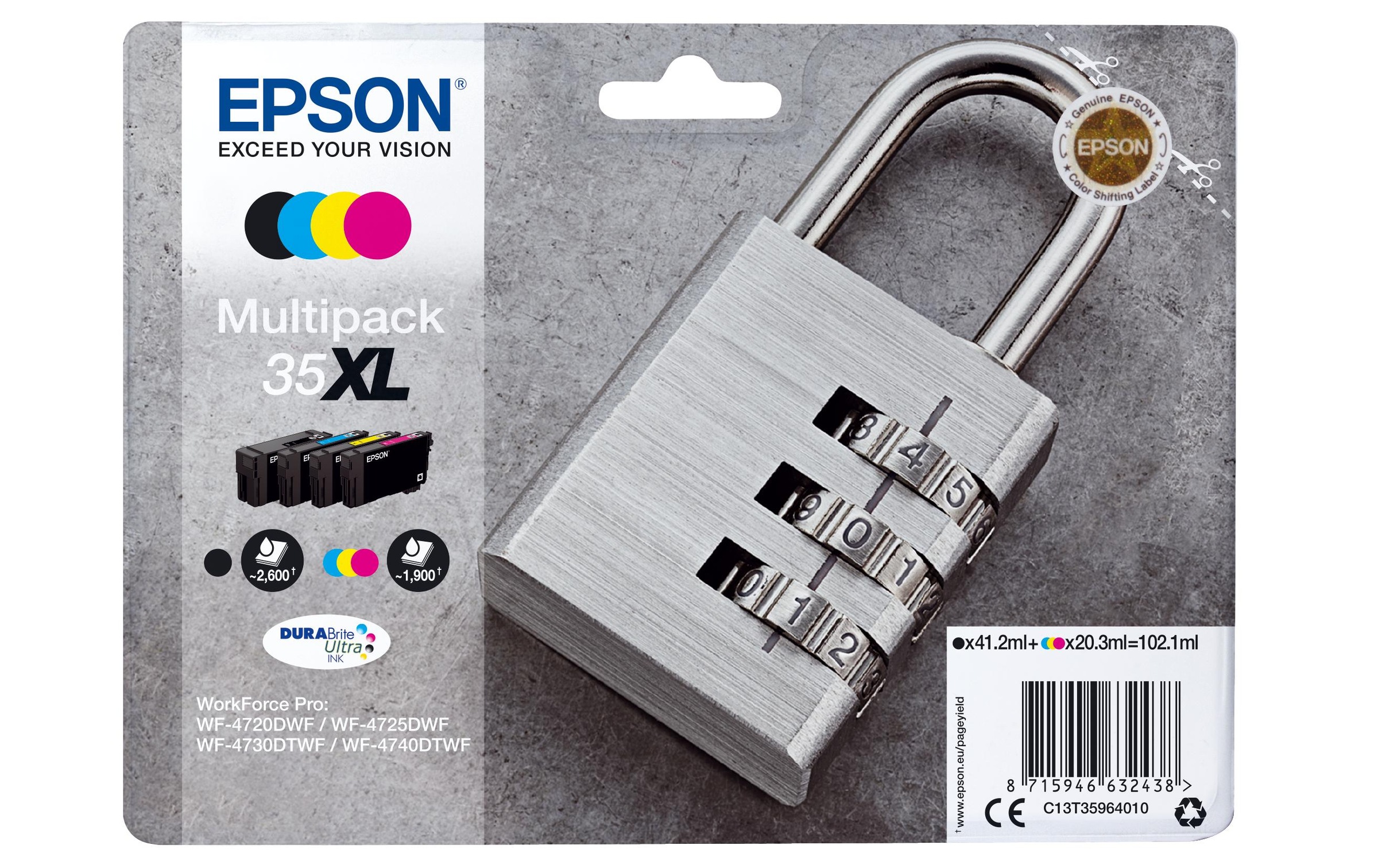 Epson Tintenpatrone »Multipack 35XL 4er Pack / C13T35964010 BK, C, M, Y«