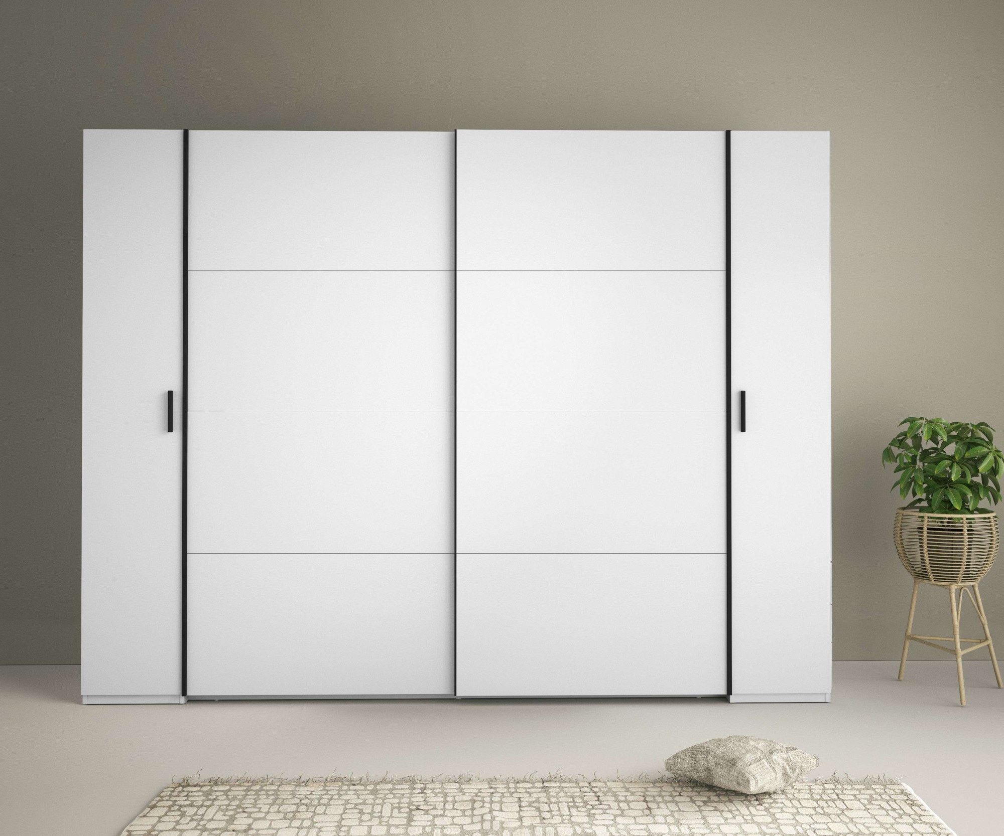 Home affaire Kleiderschrank »Antioch, FSC-zertifiziert, mit Dreh-UND Schiebetüren« B/T/H 270/61,4/207cm, inklusive Einlegeböden und Kleiderstangen, mit oder ohne Spiegel und Schubladen - YOUR Choice