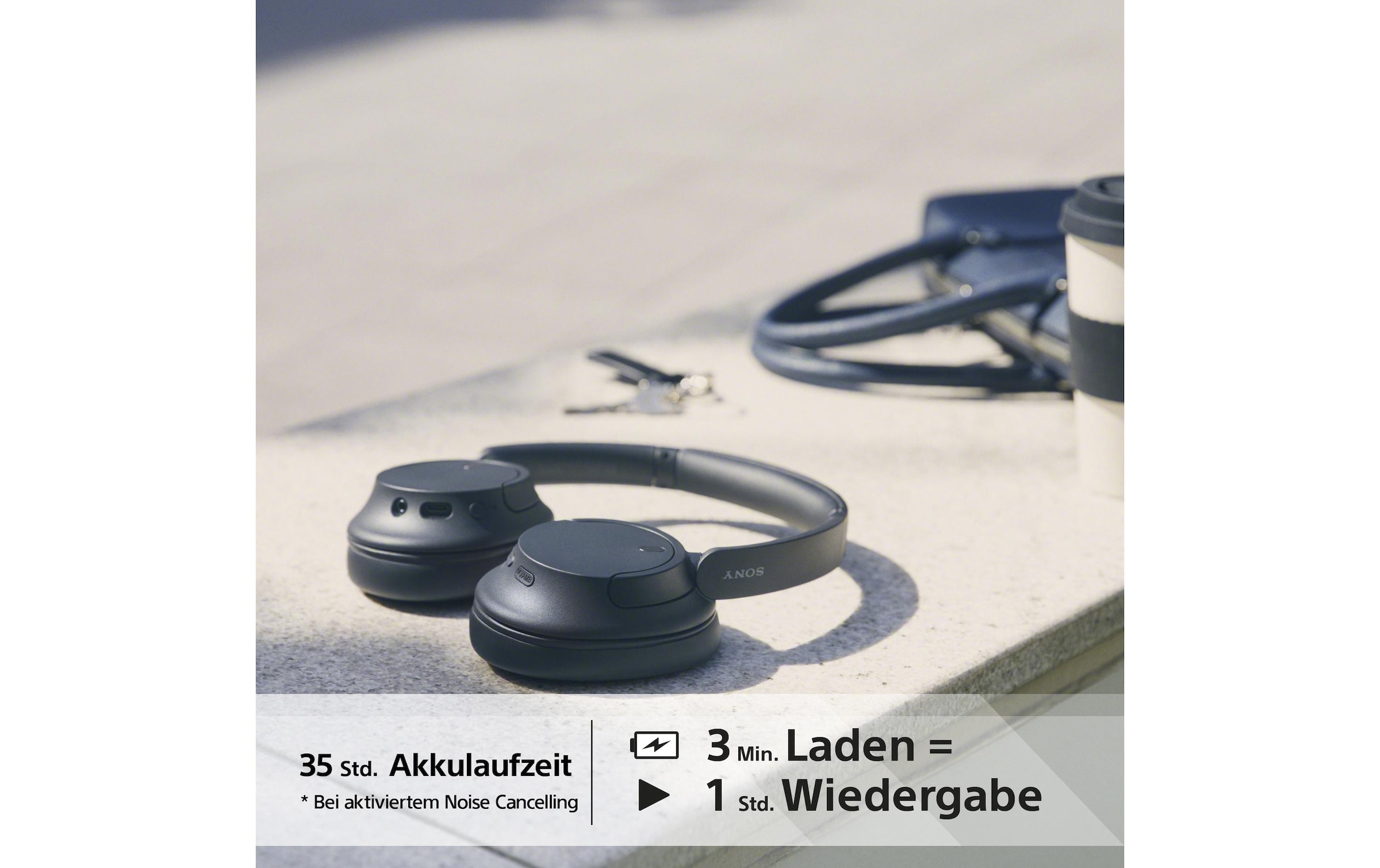 Sony Over-Ear-Kopfhörer »Over-Ear-Kopfhörer WH«, Bluetooth