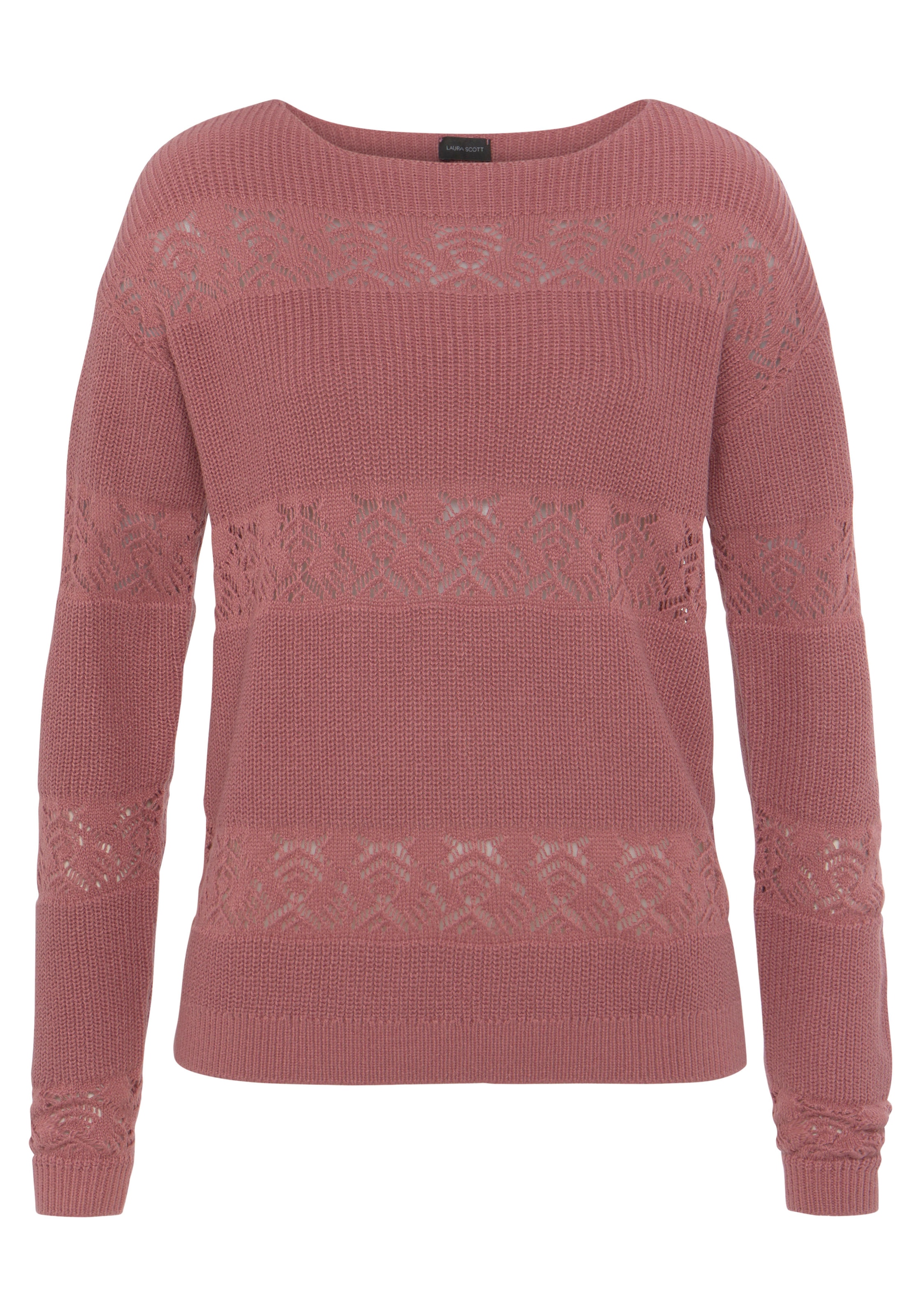 Laura Scott Strickpullover, mit Ajour-Muster - NEUE KOLLEKTION