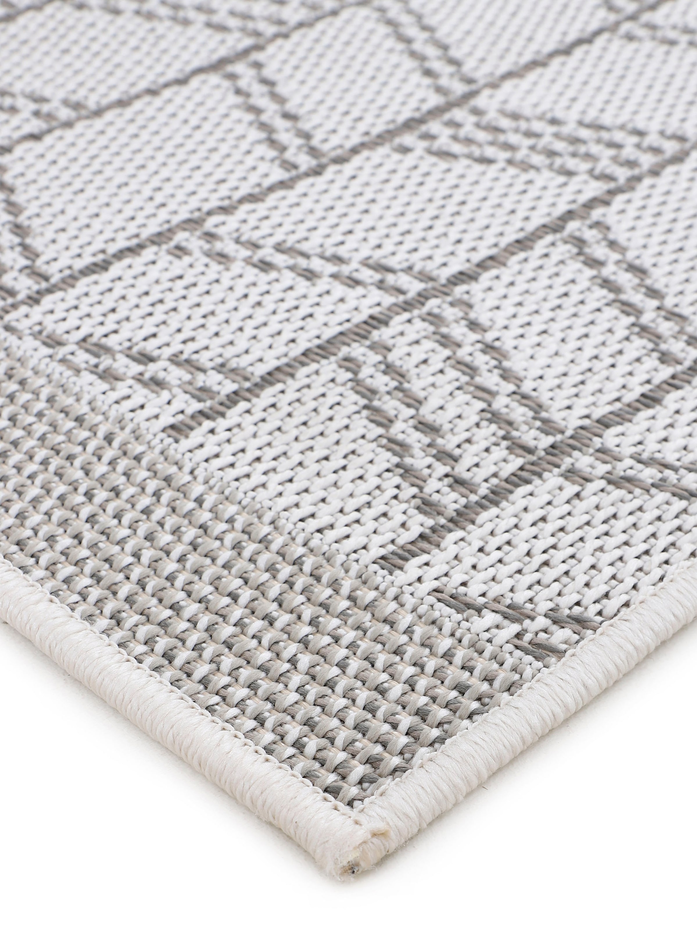 carpetfine Teppich »Boho 102«, rund, 4 mm Höhe, robustes Flachgewebe, Sisal Optik, für Aussenbereich