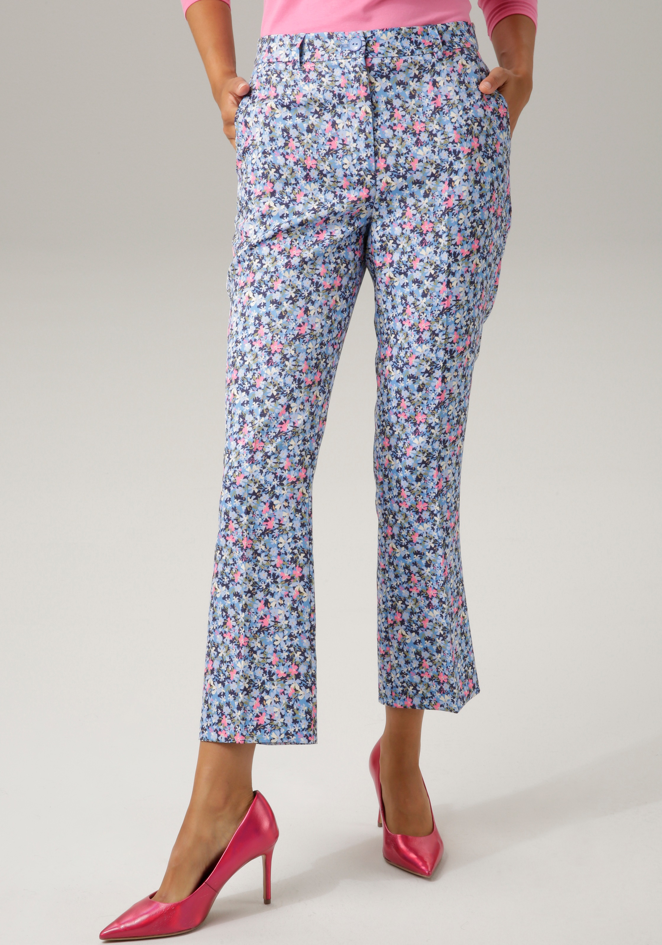 Aniston CASUAL 7/8-Hose, mit topmodischem, farbenfrohem Blümchen-Druck - NEUE KOLLEKTION kaufen