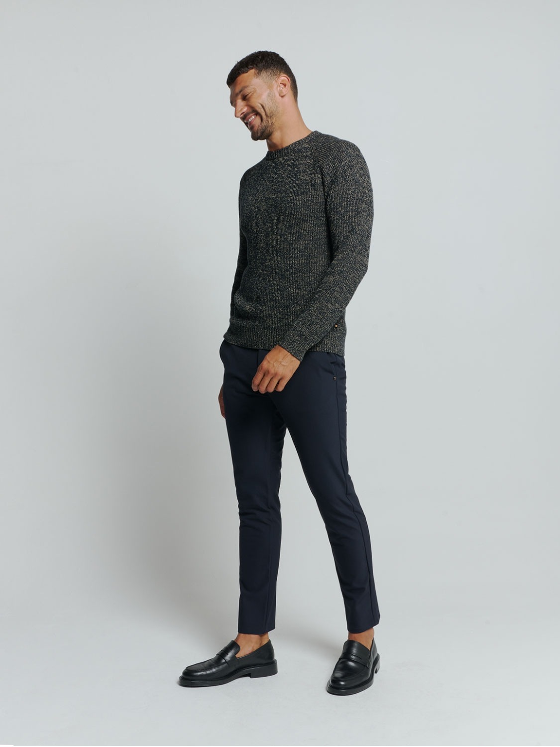 NO EXCESS Strickpullover, in melierter Optik