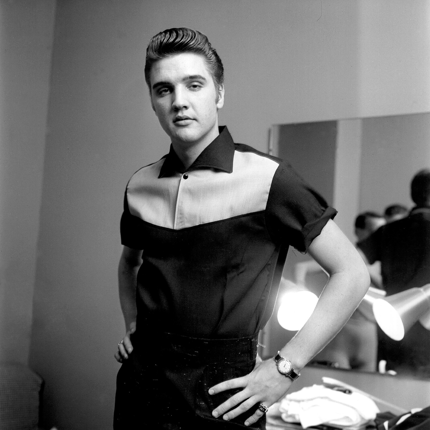 queence Acrylglasbild »Elvis«, Schwarz-Weiss-Mann-Stars-Portrait-Foto-Film-Filmfiguren-Filmszene, Fine Art-Print in Galeriequalität