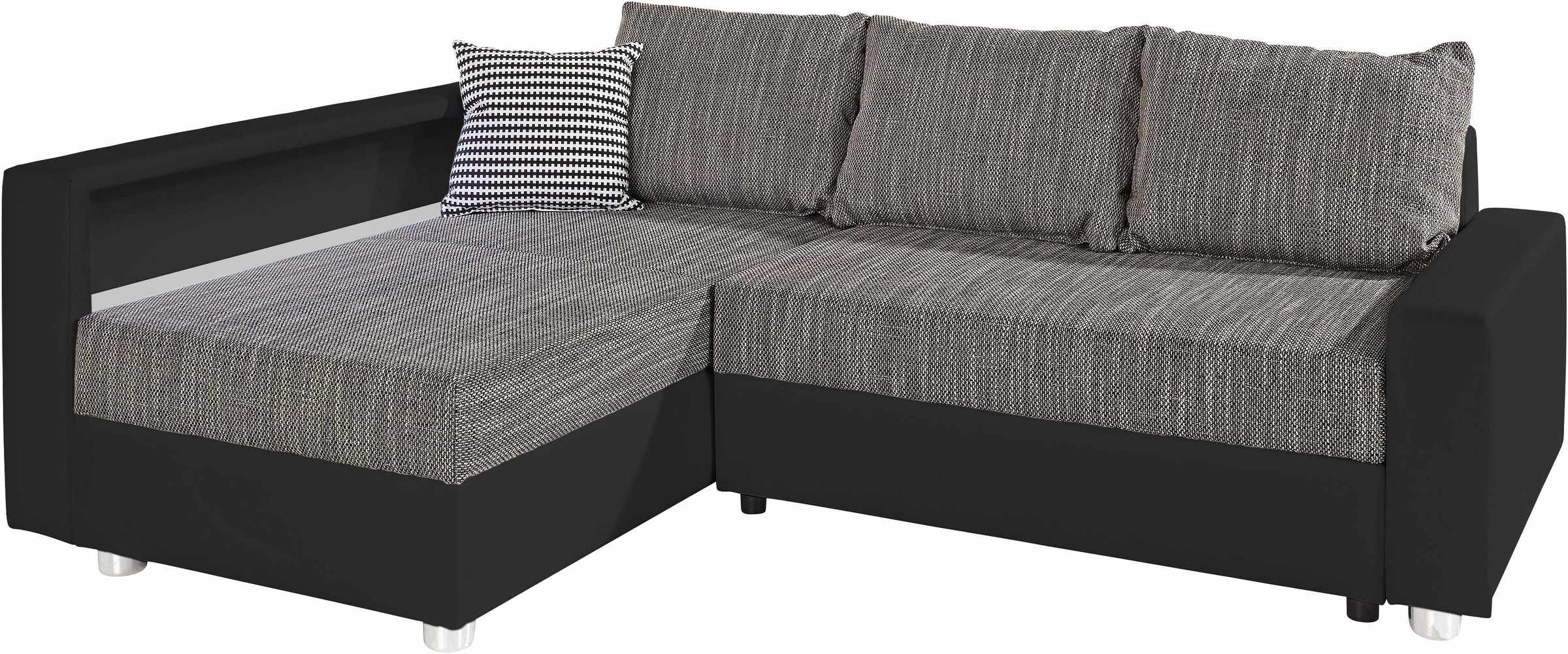 COLLECTION AB Ecksofa »Relax L-Form«, inklusive Bettfunktion, Federkern, wahlweise mit RGB-LED-Beleuchtung