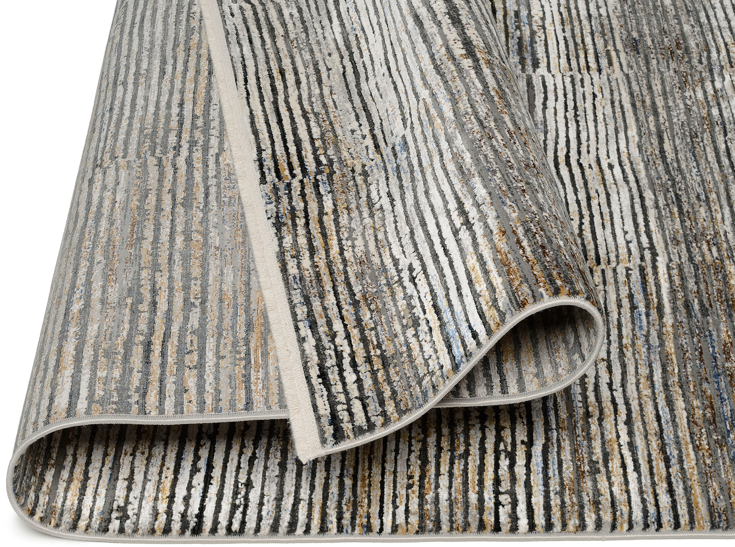 Musterring Teppich »COLORADO STRIPE«, rechteckig, 5 mm Höhe, exclusive MUSTERRING DELUXE COLLECTION hochwertig gekettelt Fransen