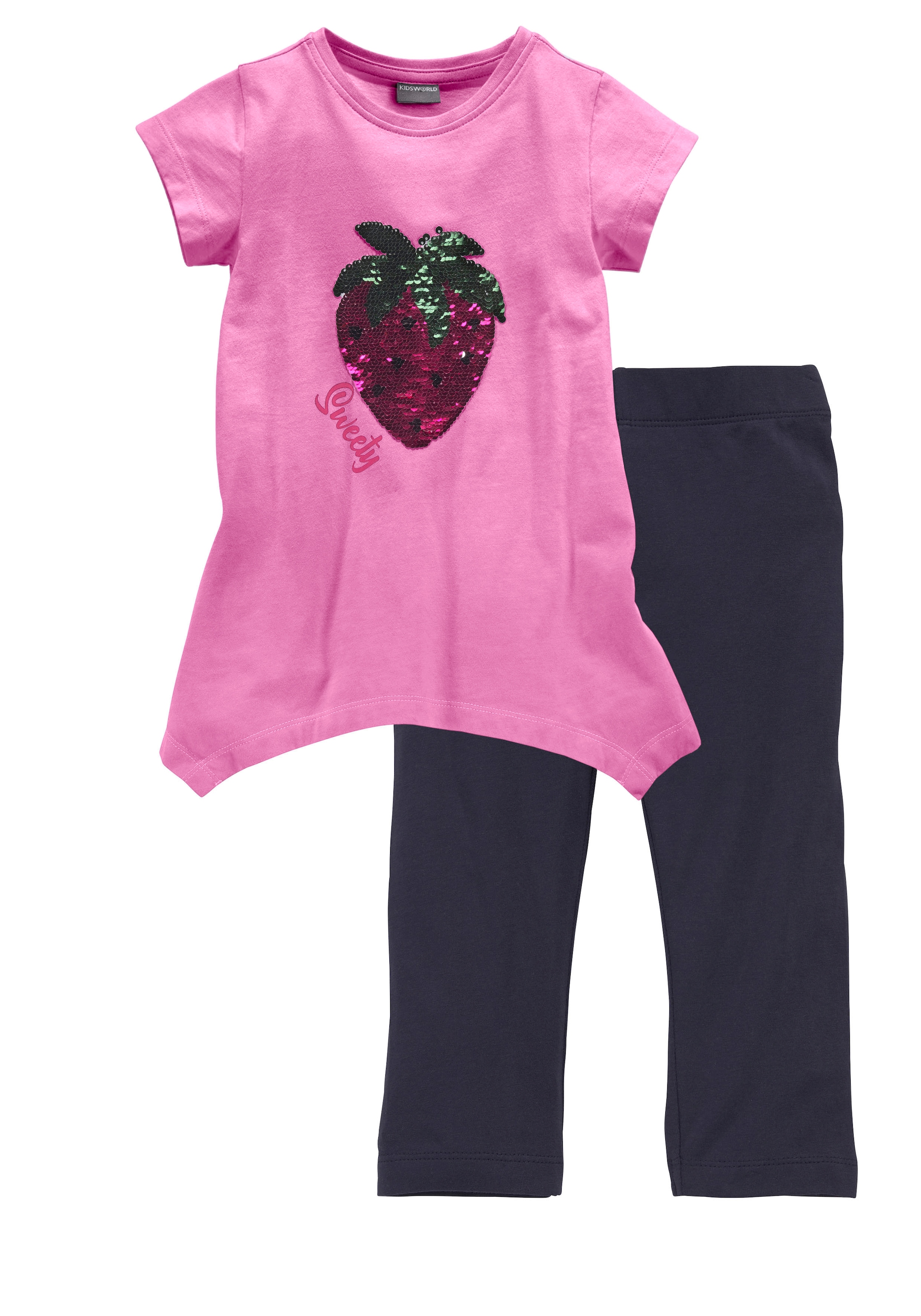 KIDSWORLD Shirt & Leggings »2tlg. Set T-Shirt + Leggings mit Wendepailletten«, in 2 Farbvarianten zu tragen